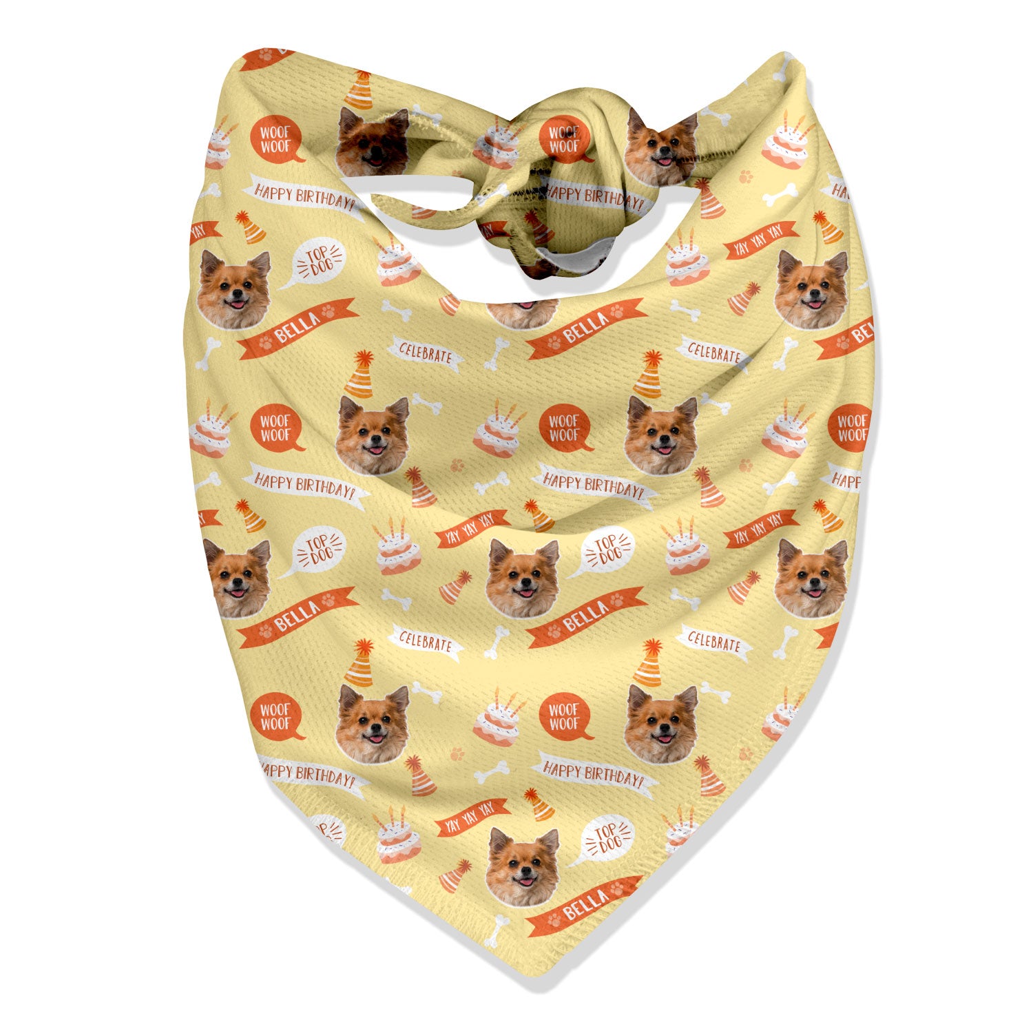 Happy Birthday Personalised Dog Bandana