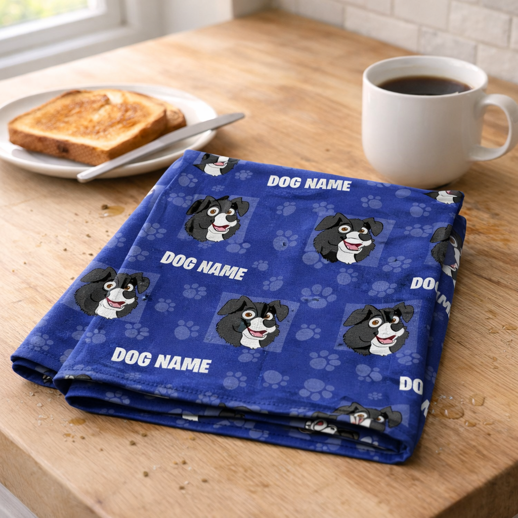 Your Dog Cartoon Pattern Tea Towel