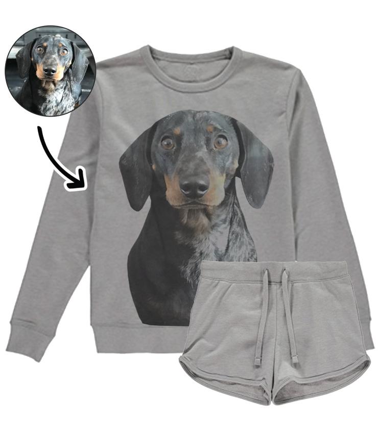Personalised Dog Photo Ladies Loungewear Short Set
