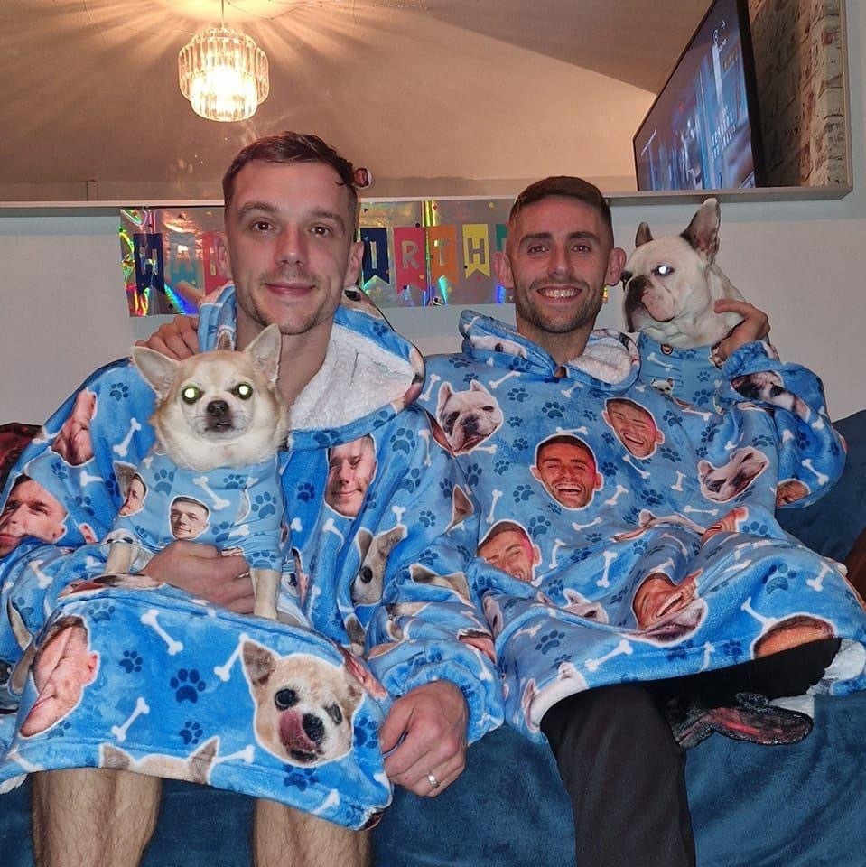 Dog & Owner Personalised Hoodie Blanket