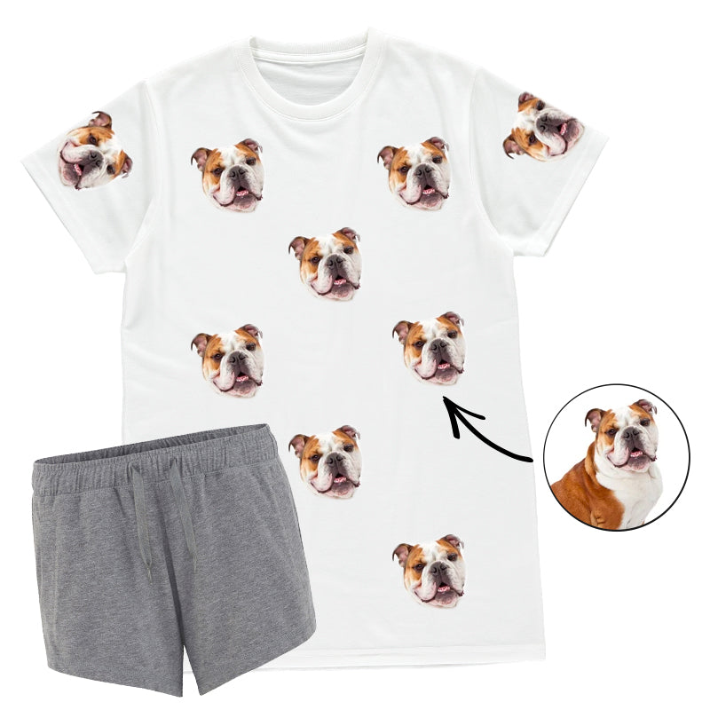 Your Dog Ladies Pyjamas Charcoal Shorts Set