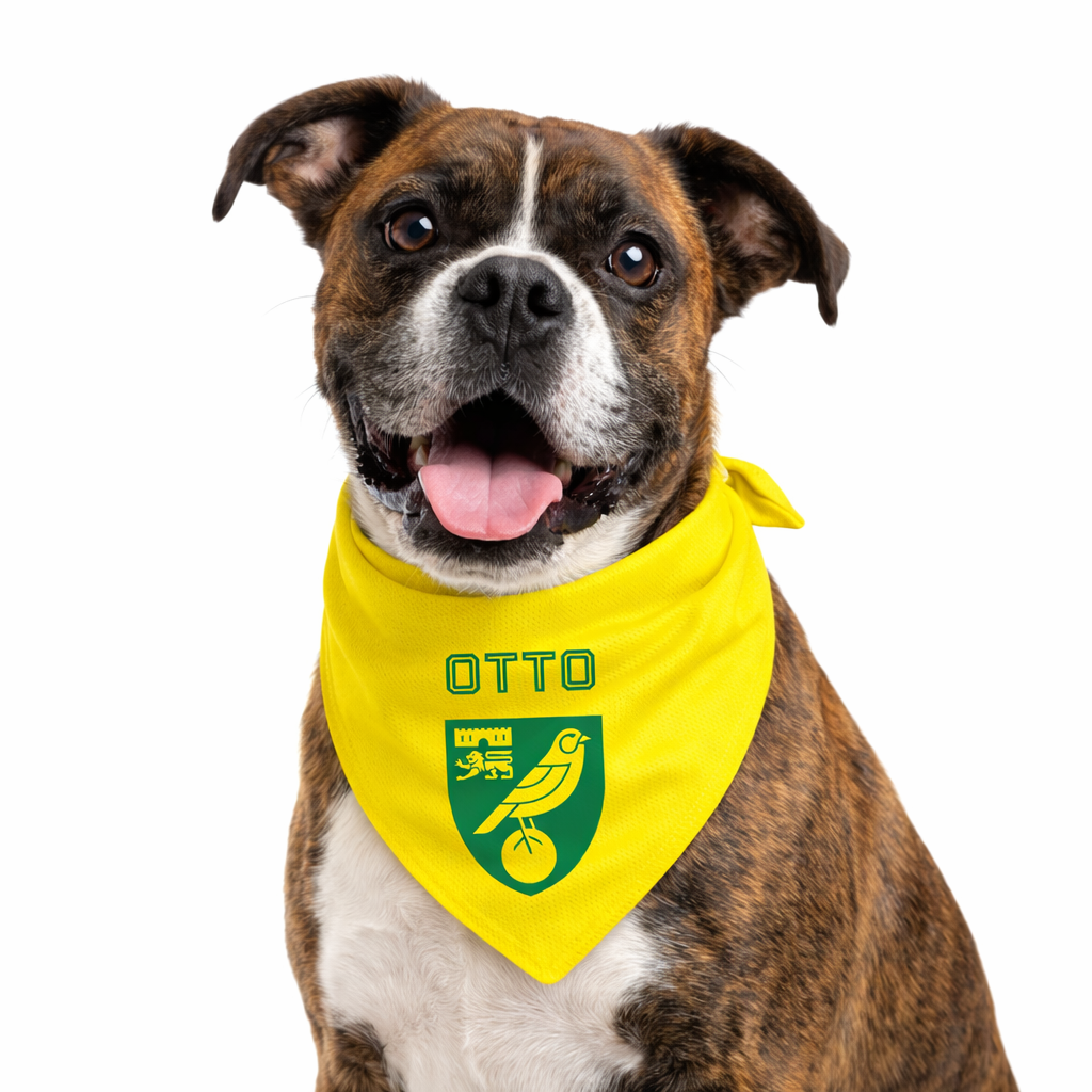 Personalised Norwich City Dog Bandana