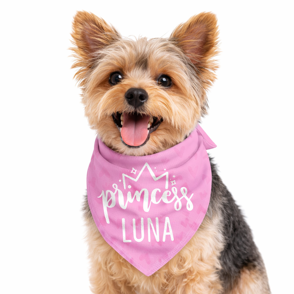 Princess Personalised Dog Bandana