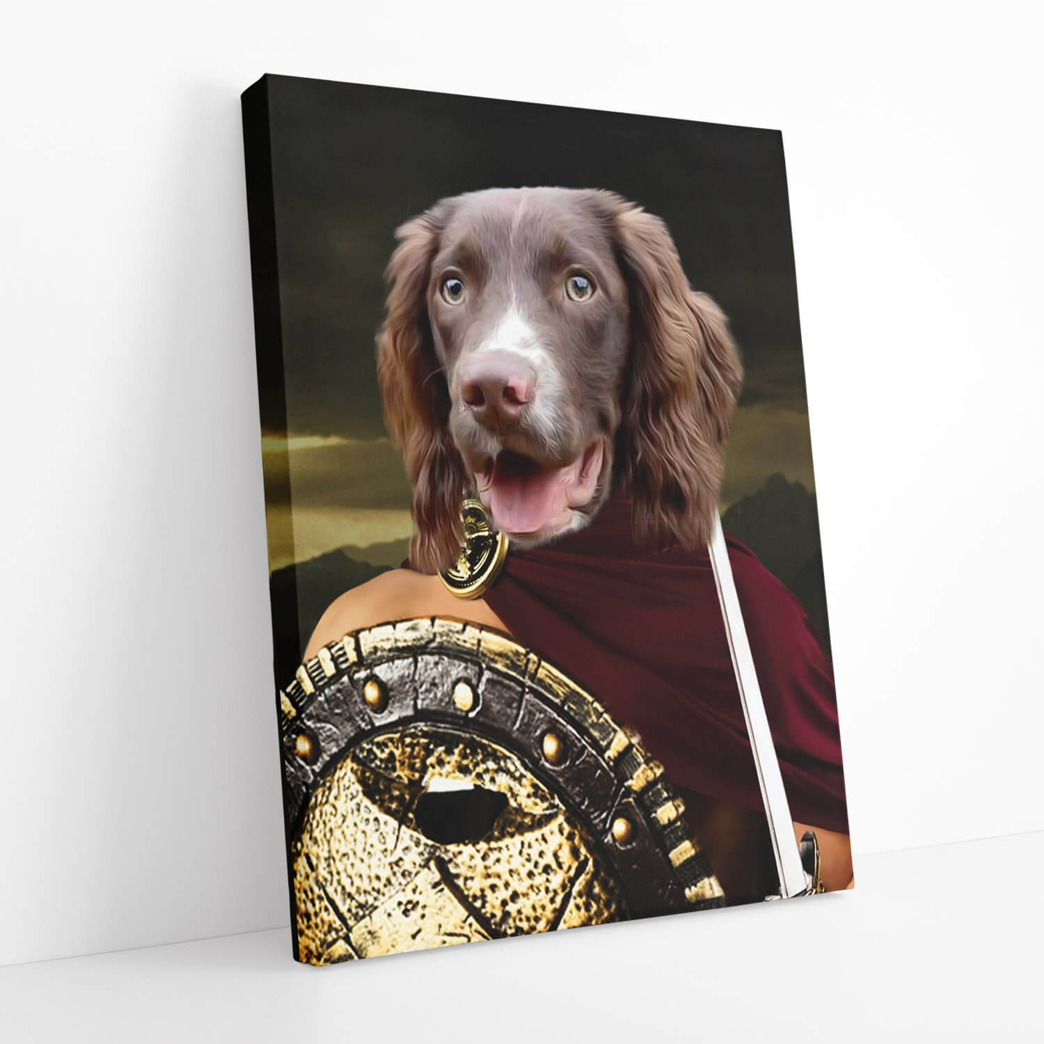 Dog Gladiator Portrait Canvas Print