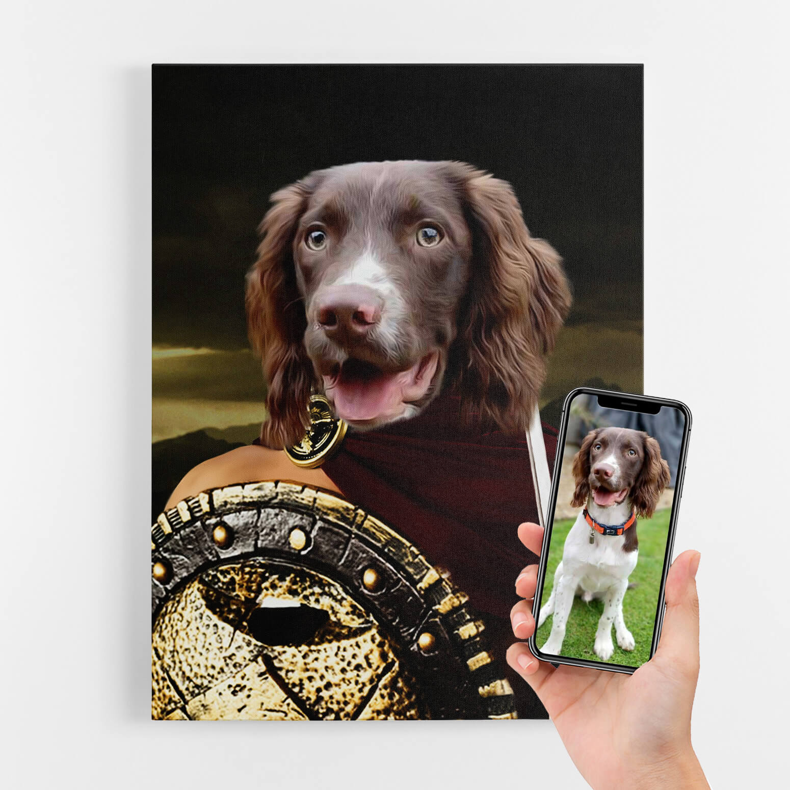 Dog Gladiator Portrait Canvas