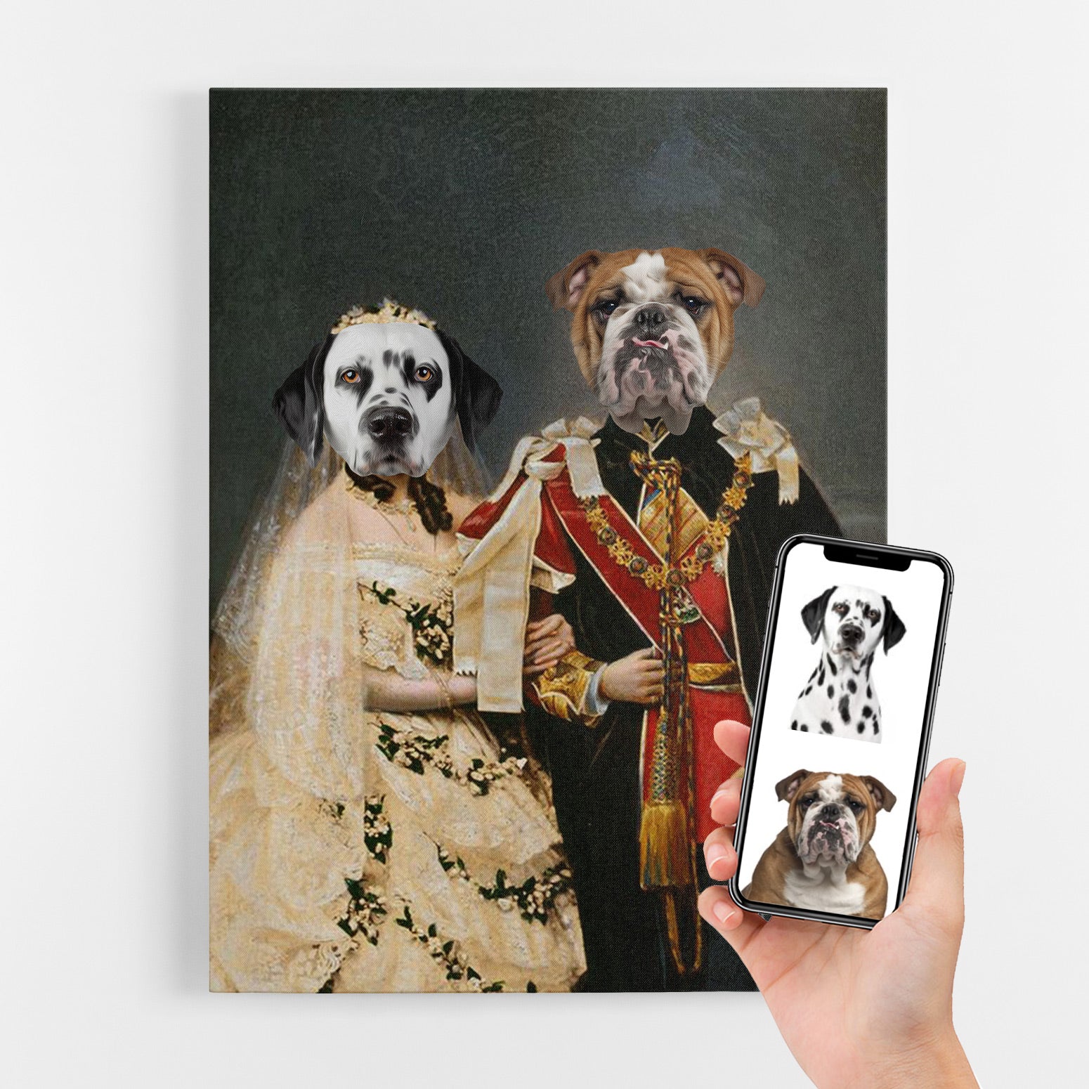 Royal Historical King & Queen Dog Portrait