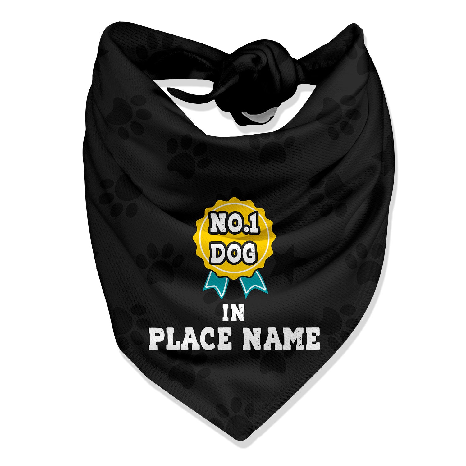 No 1 Dog in (Place Name) Personalised Bandana