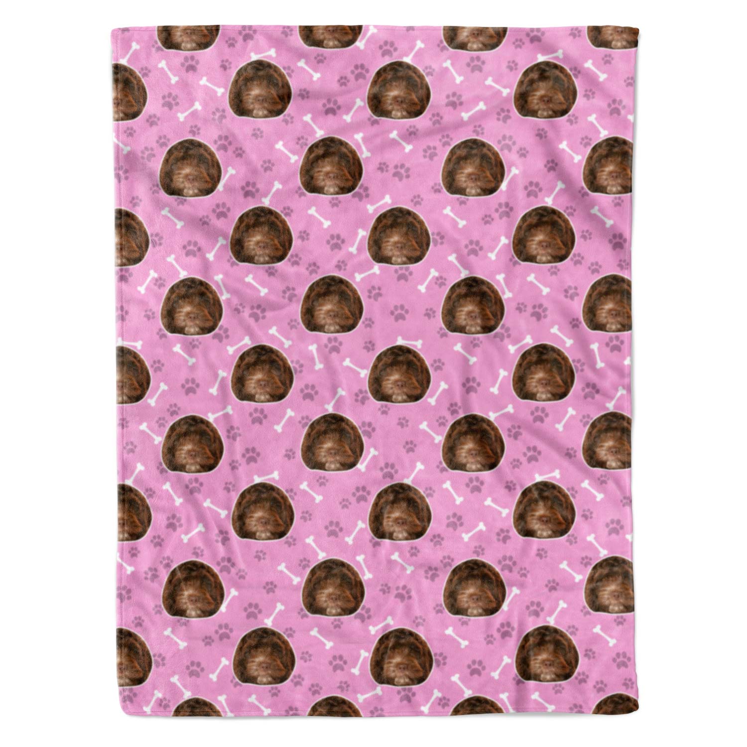 pink personalised dog blanket