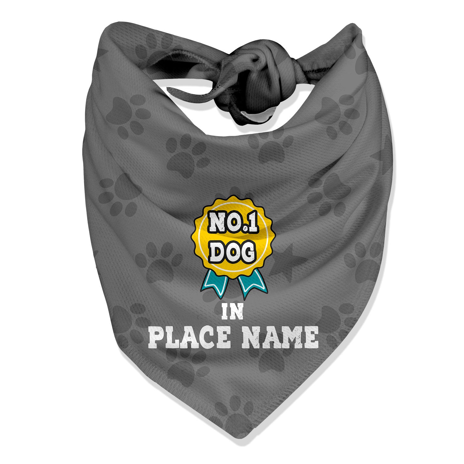 No 1 Dog in (Place Name) Personalised Bandana