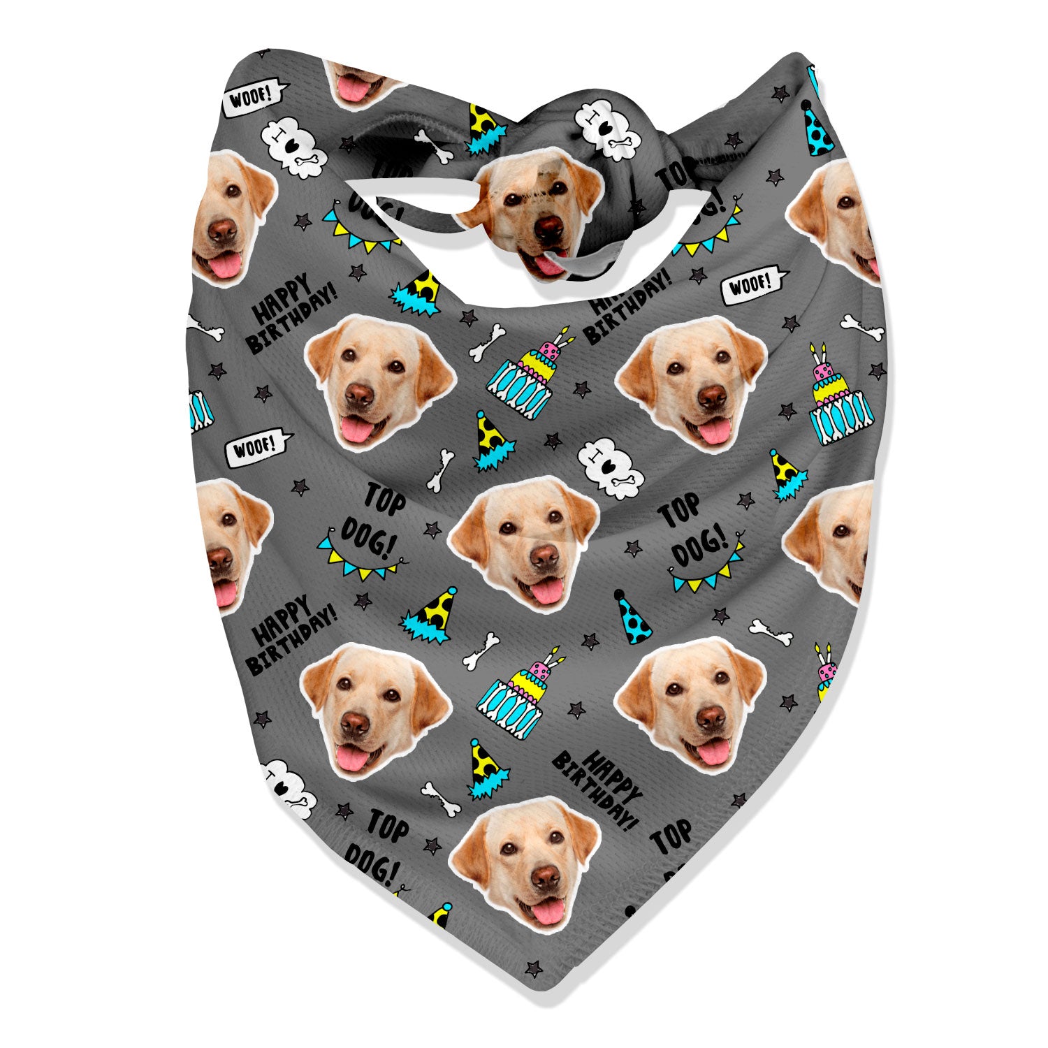 Top Dog Personalised Birthday Bandana