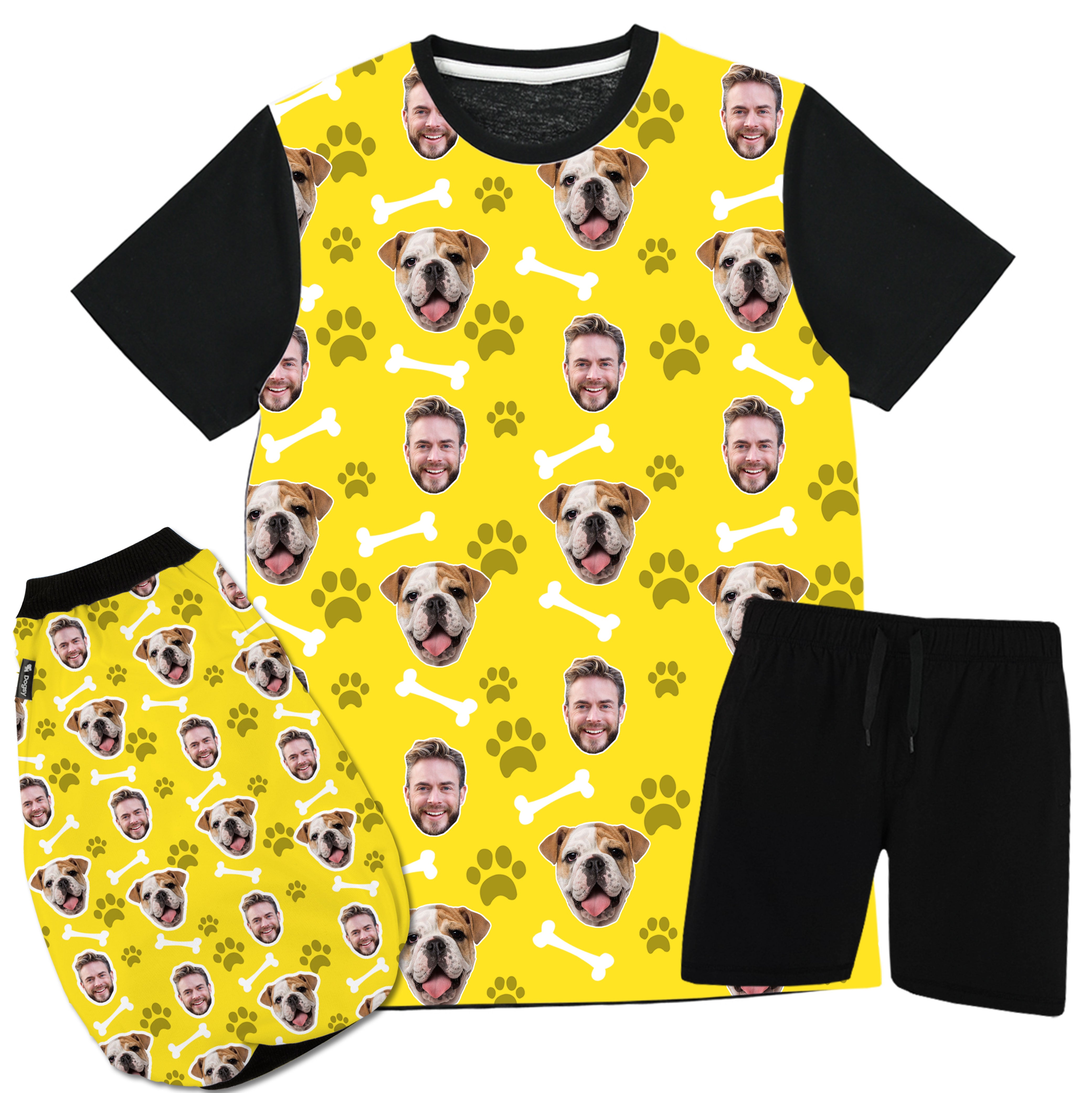 Dog & Owner Mens Matching Photo Pyjamas Set