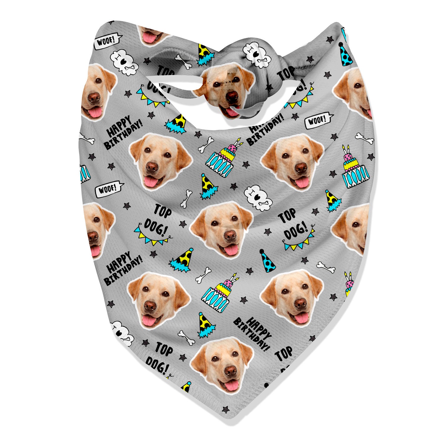 Top Dog Personalised Birthday Bandana
