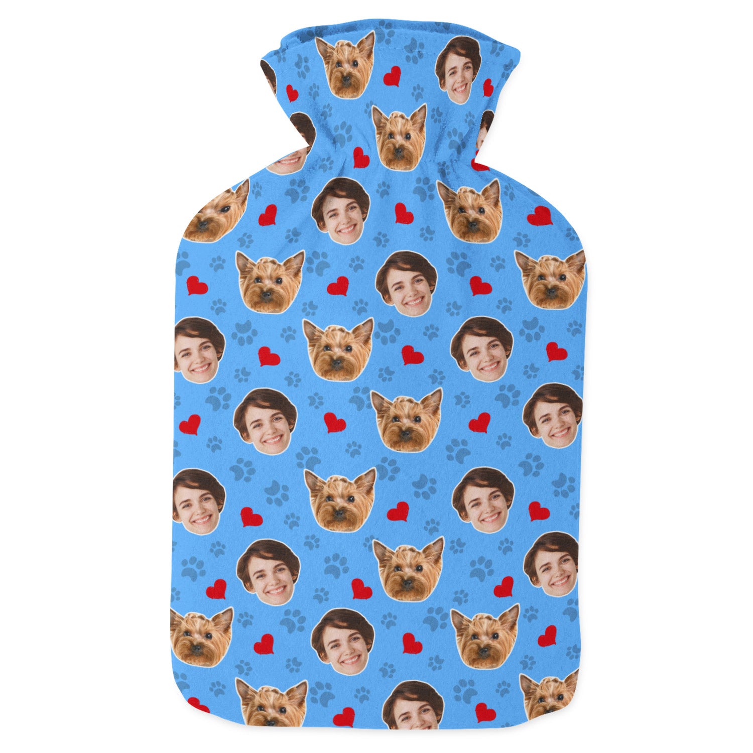 personalised dog hot water bottle