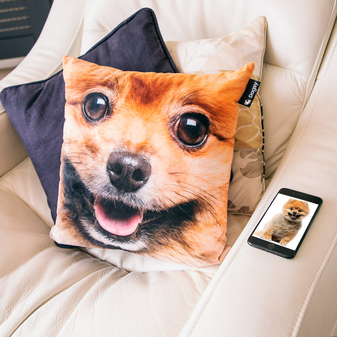 Personalised Dog Face Cushion