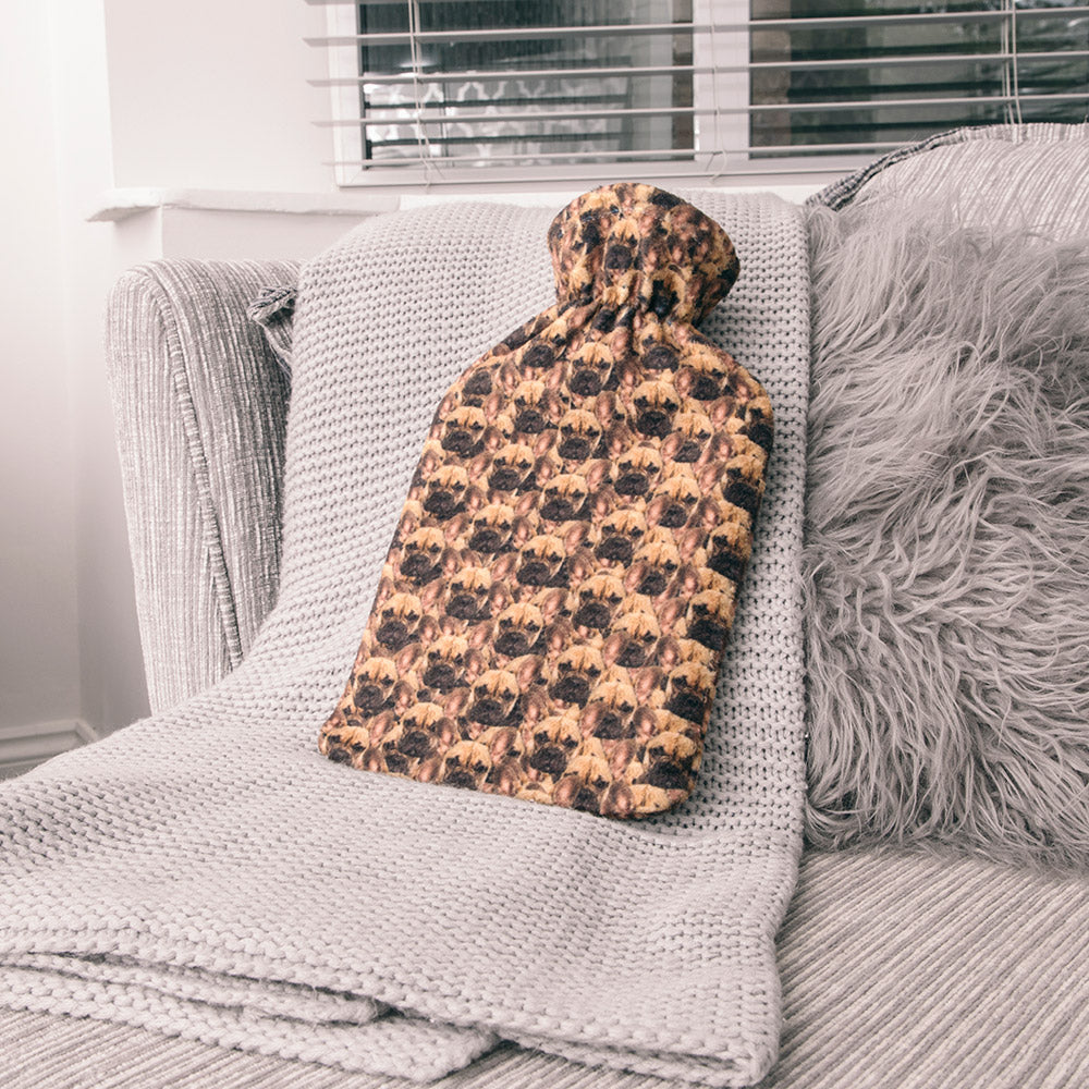 Personalised Dog Photo Mash Hot Water Bottle