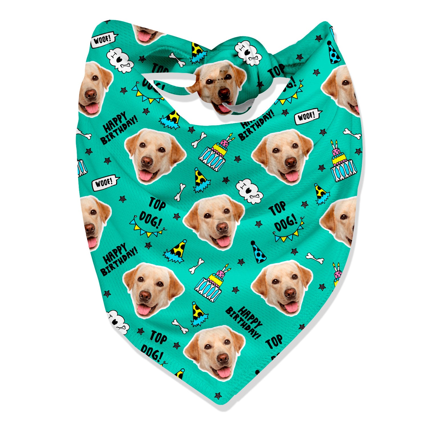Top Dog Personalised Birthday Bandana