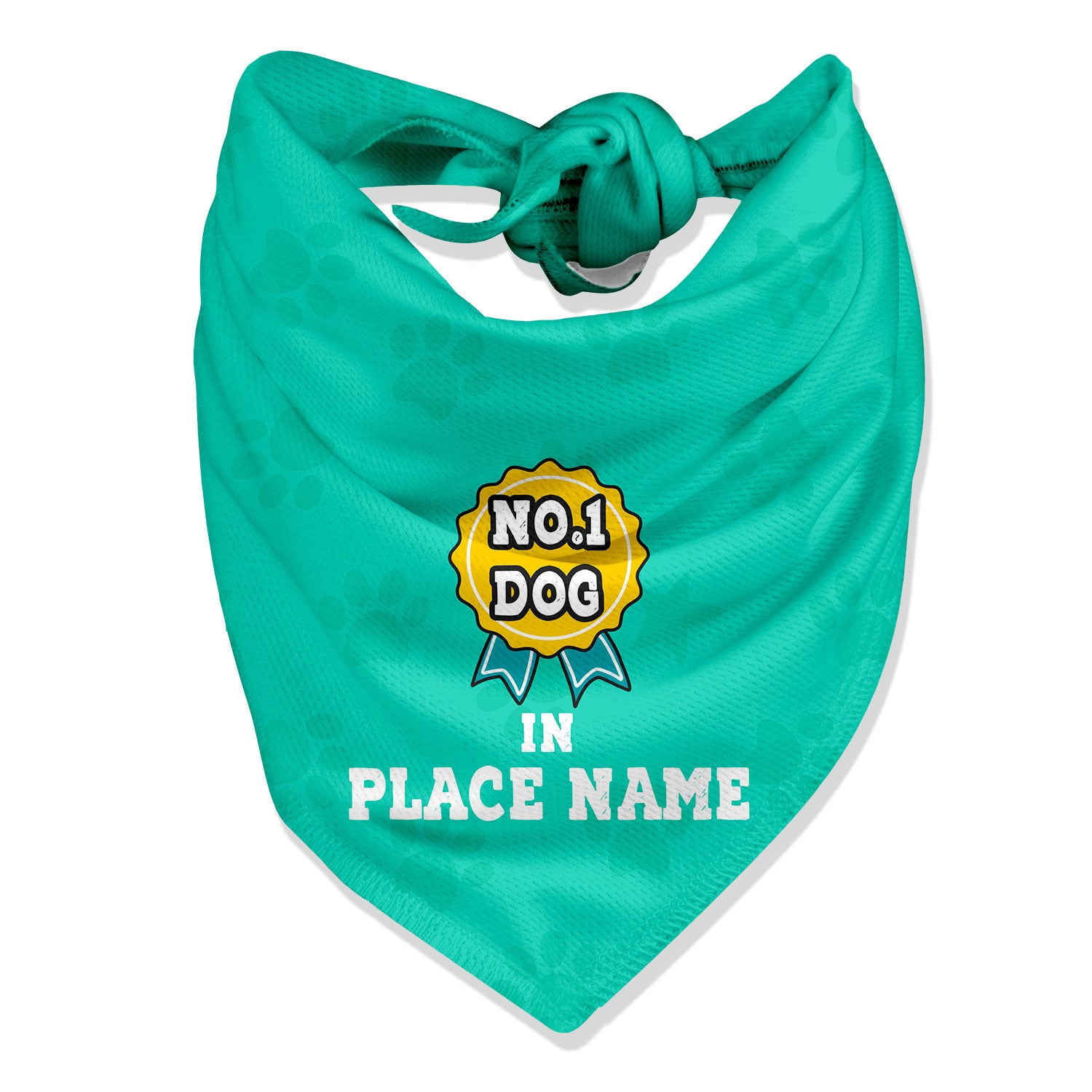 No 1 Dog in (Place Name) Personalised Bandana