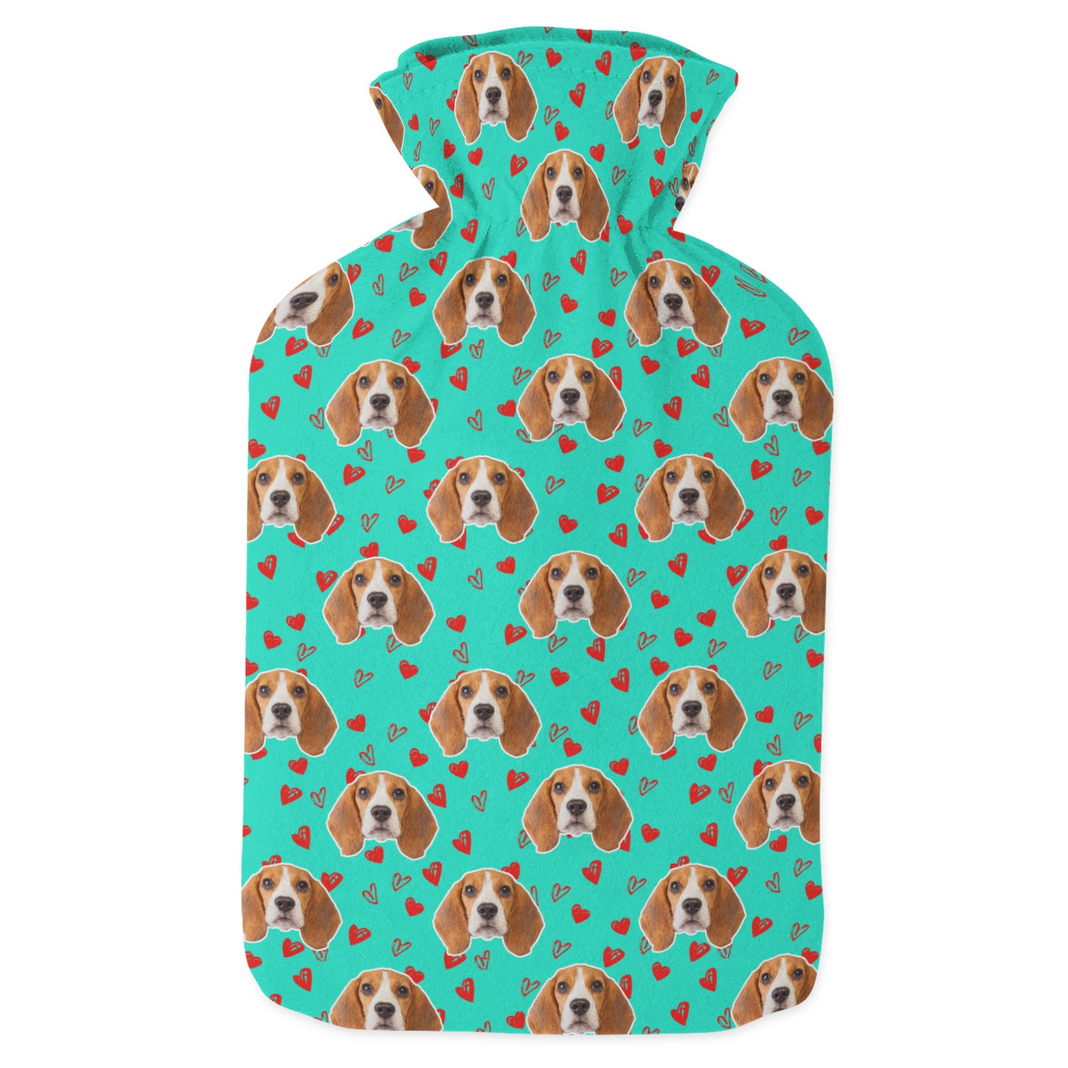 Love Hearts Dog Hot Water Bottle