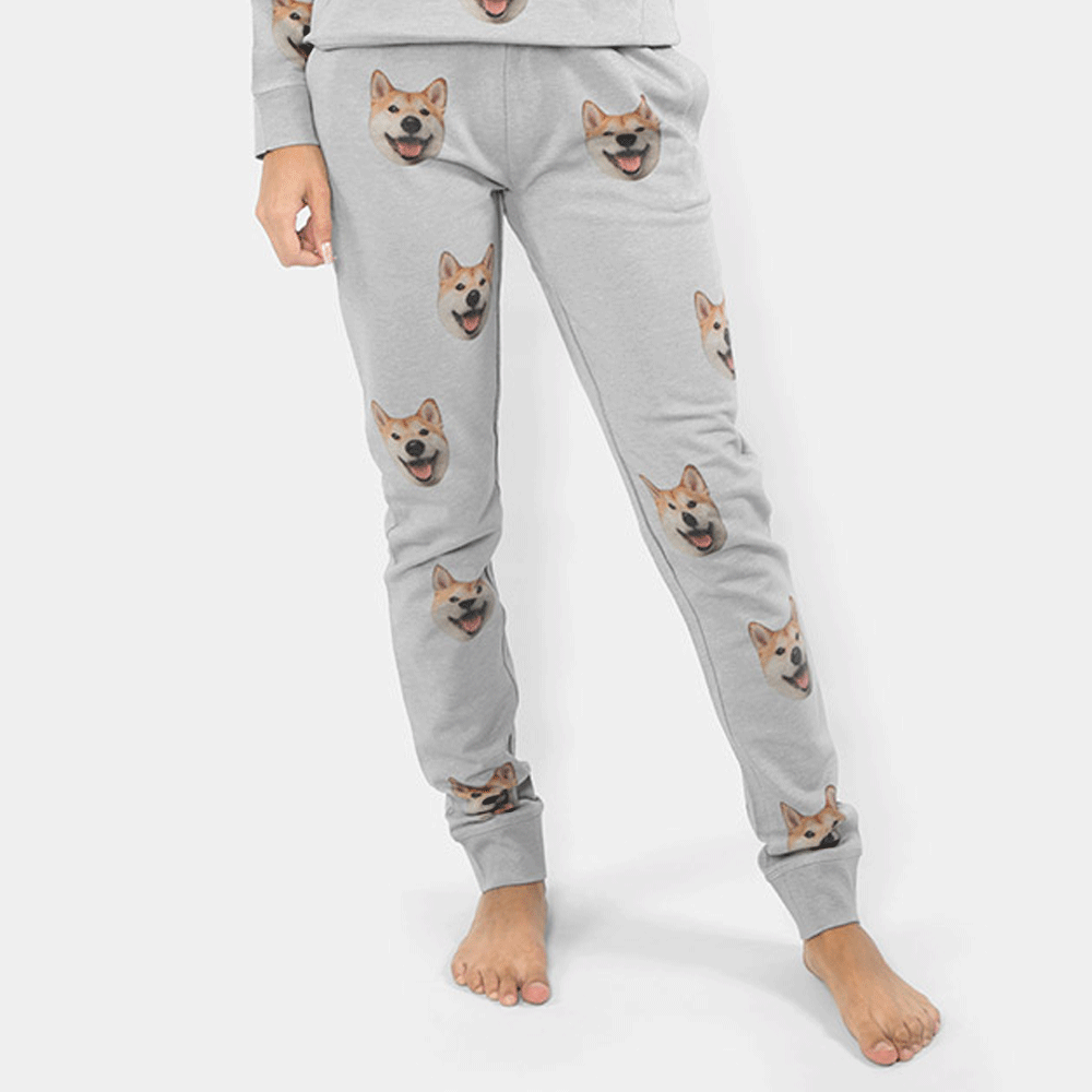 Dog Photo Ladies Jogger Bottoms