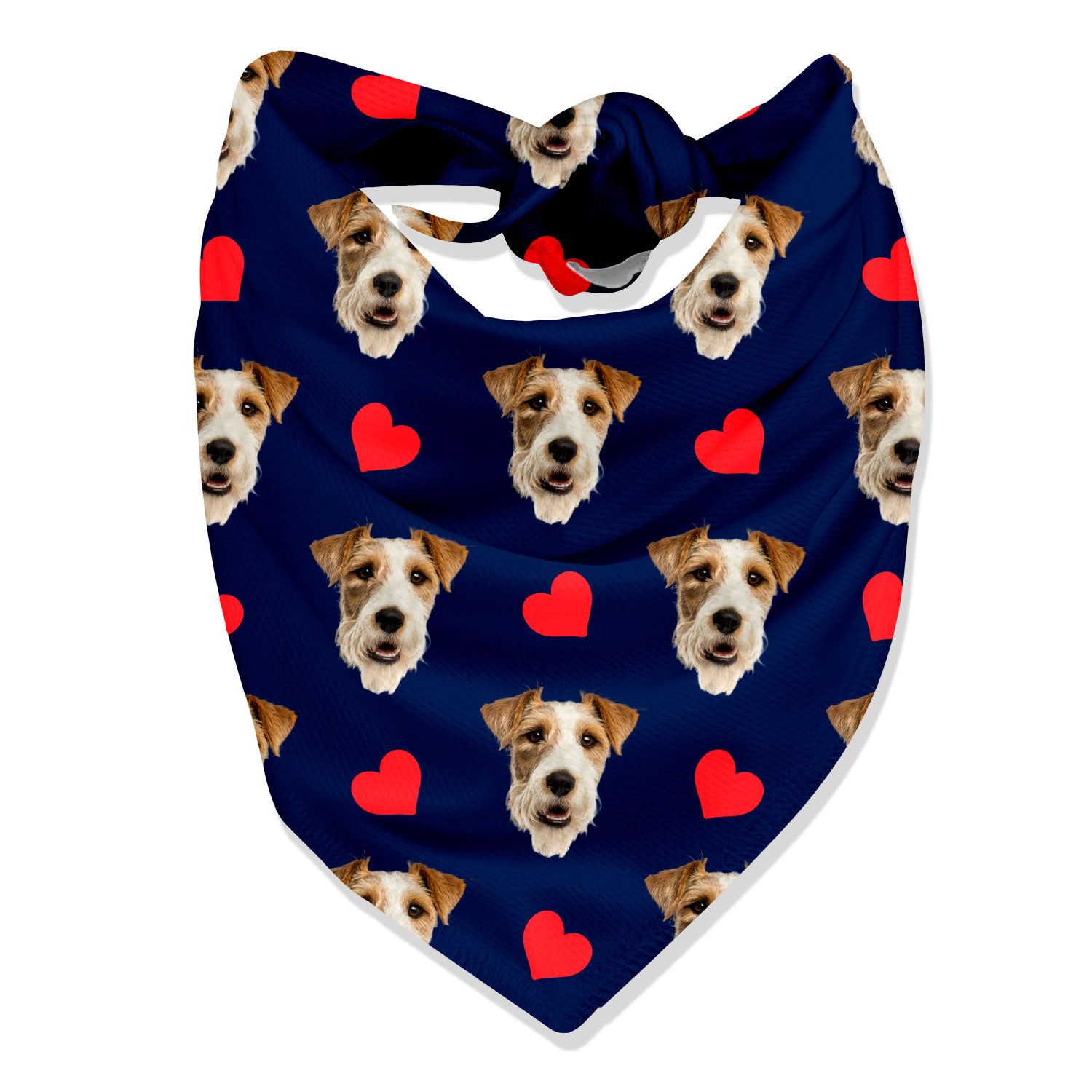 Hearts Personalised Dog Bandana