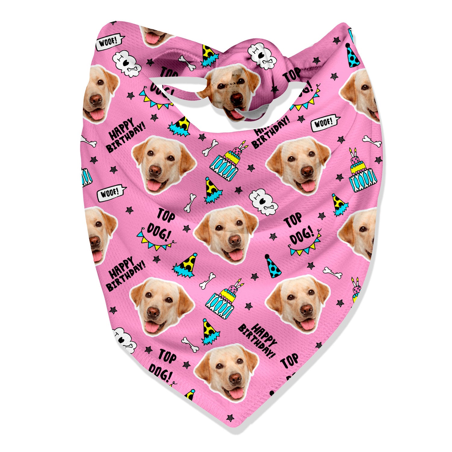 Top Dog Personalised Birthday Bandana
