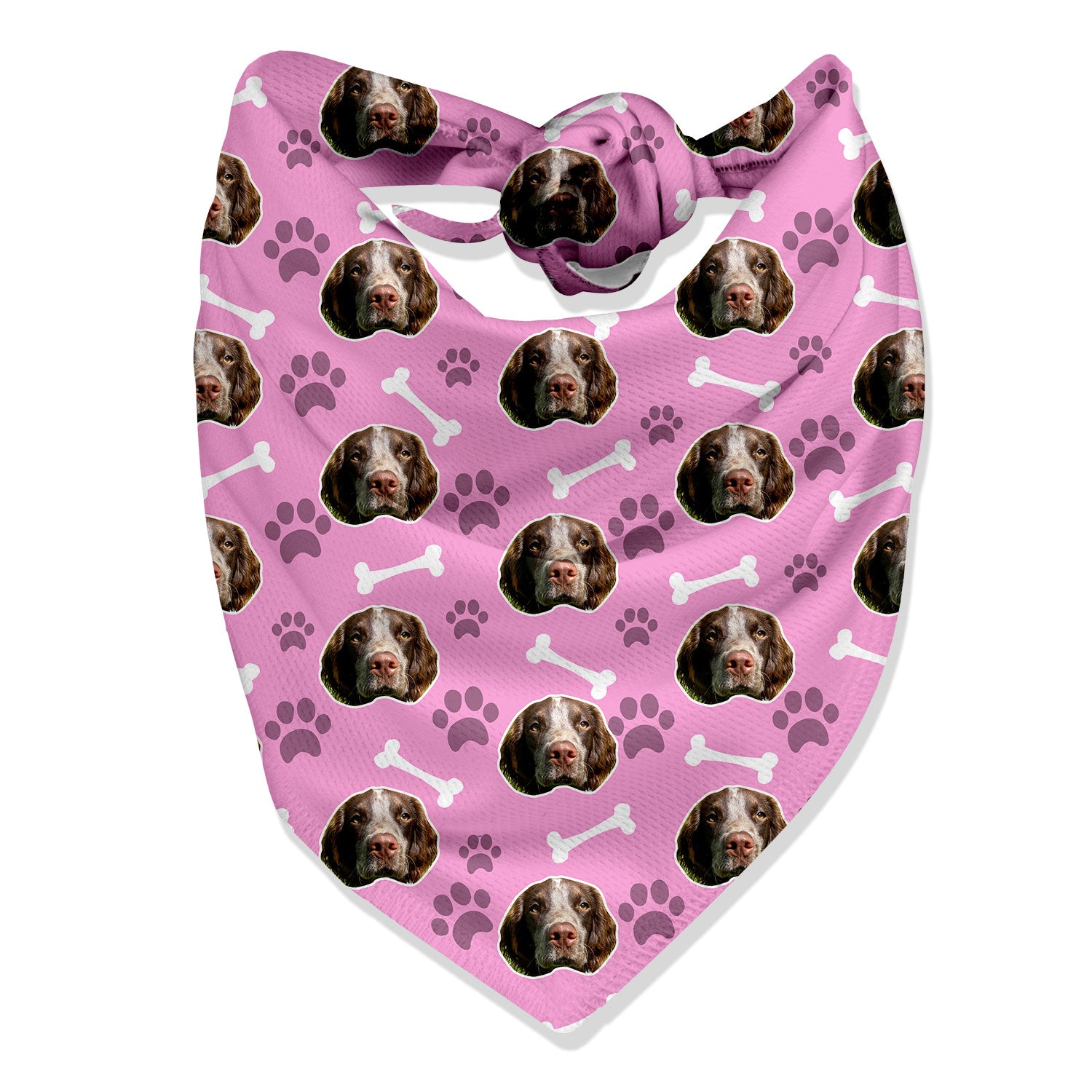 pink dog bandana featuring your photo