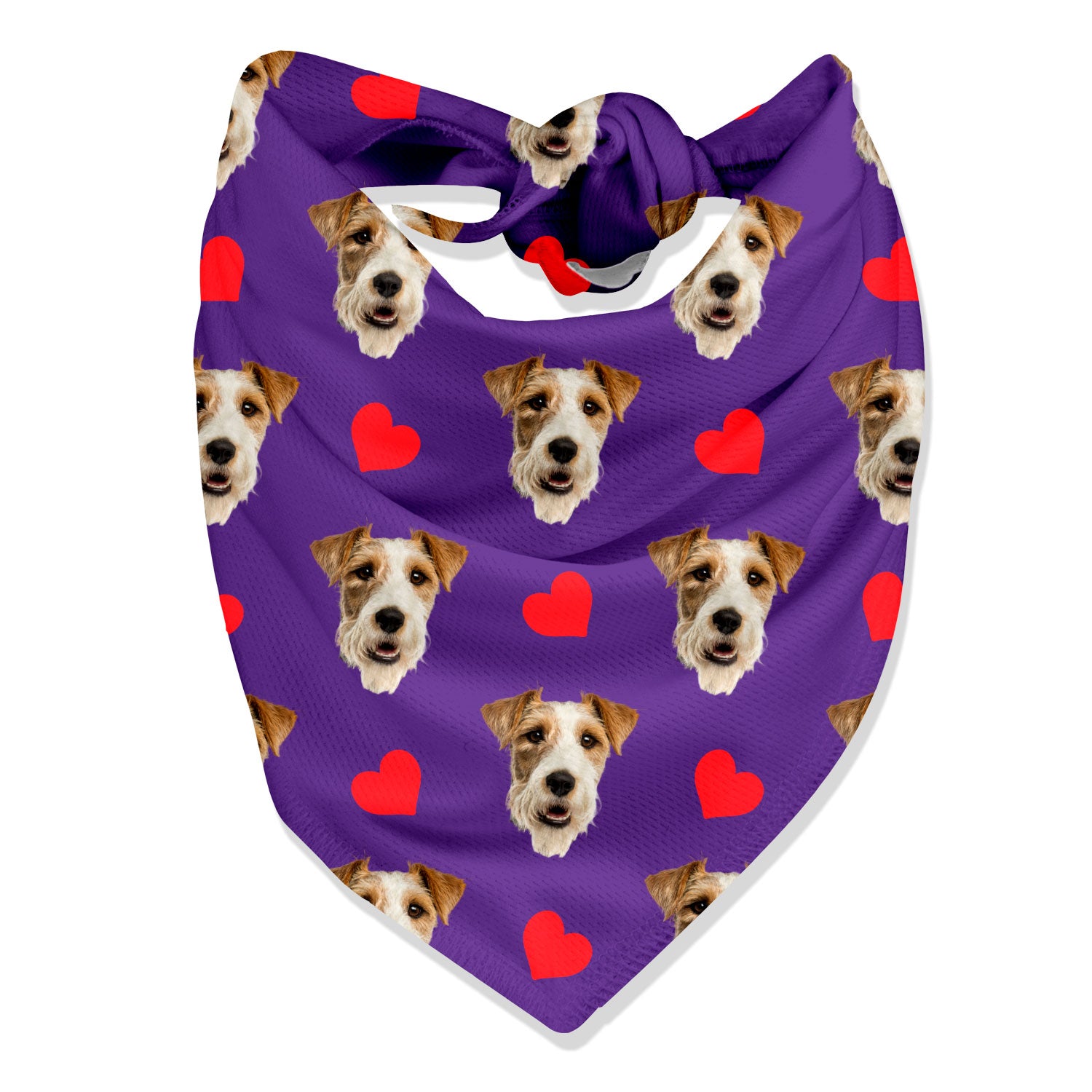 Hearts Personalised Dog Bandana