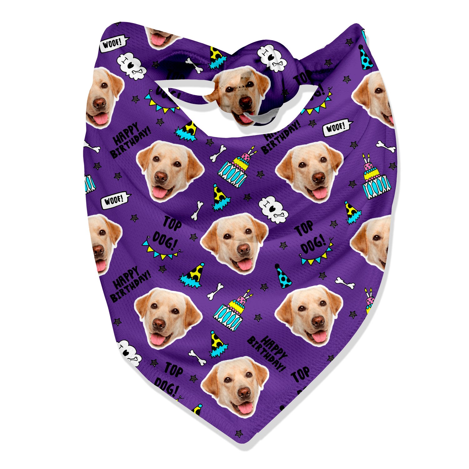 Top Dog Personalised Birthday Bandana