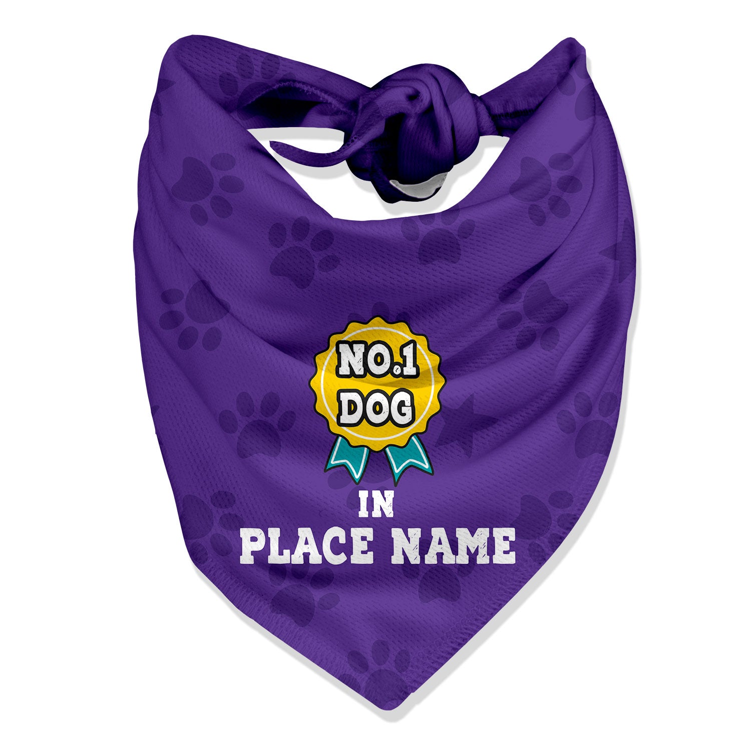 No 1 Dog in (Place Name) Personalised Bandana