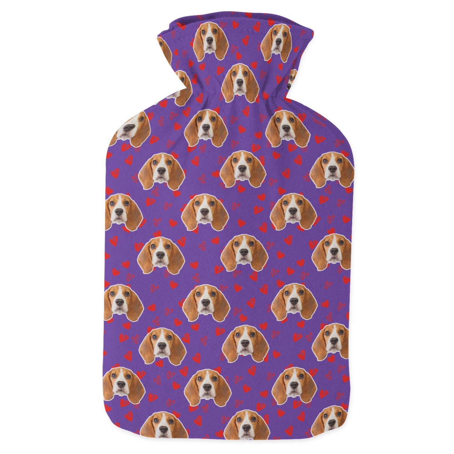 Love Hearts Dog Hot Water Bottle