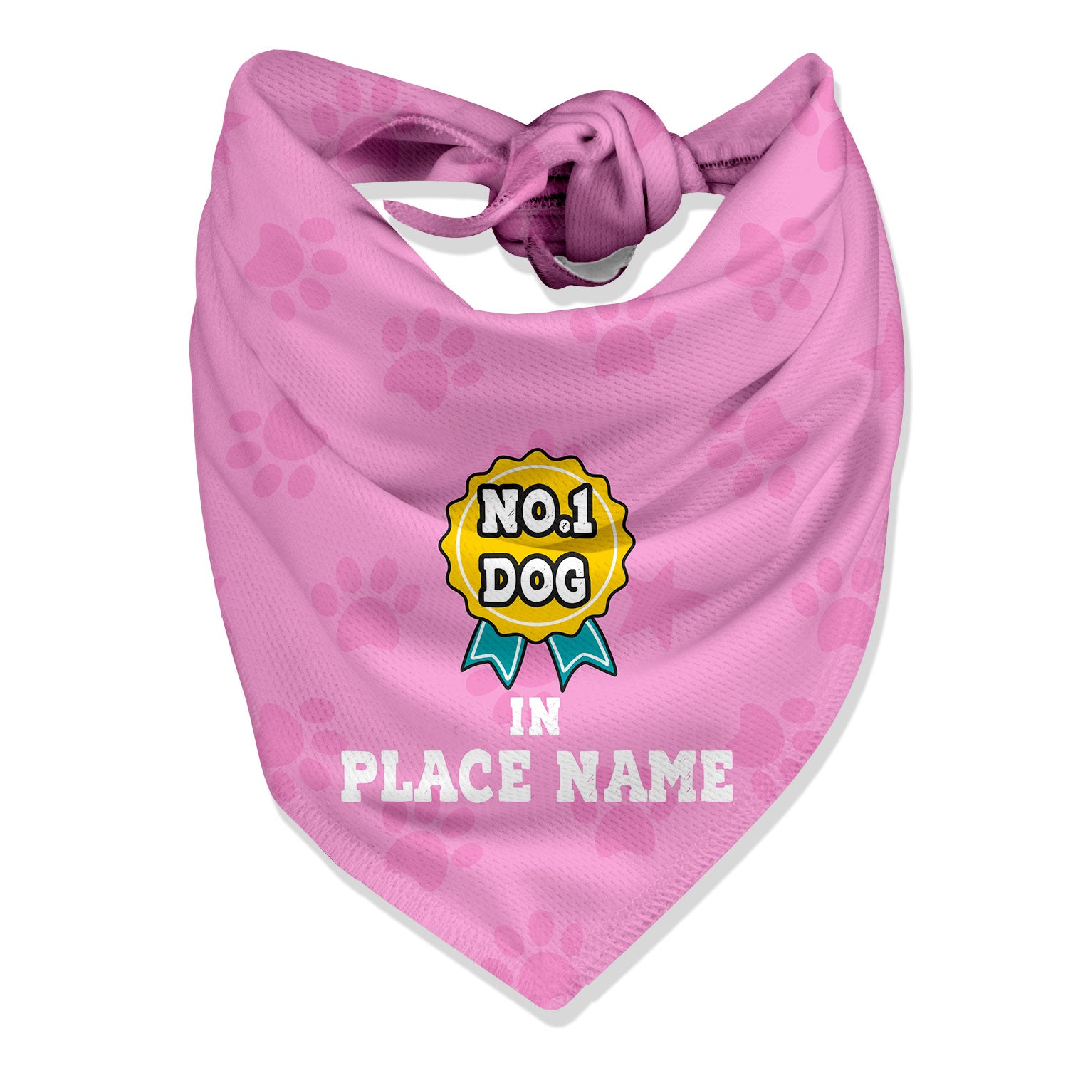 No 1 Dog in (Place Name) Personalised Bandana