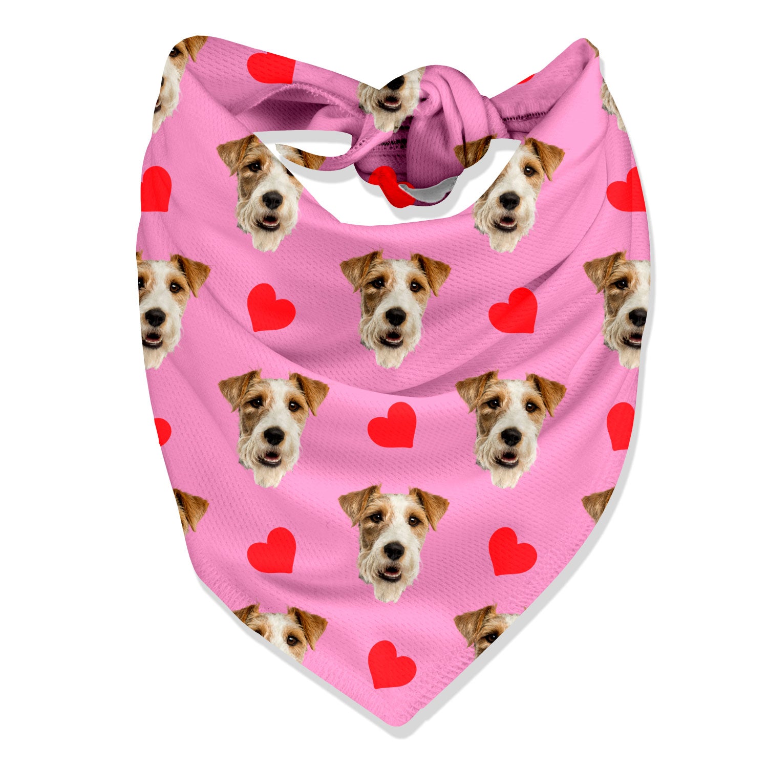 Hearts Personalised Dog Bandana