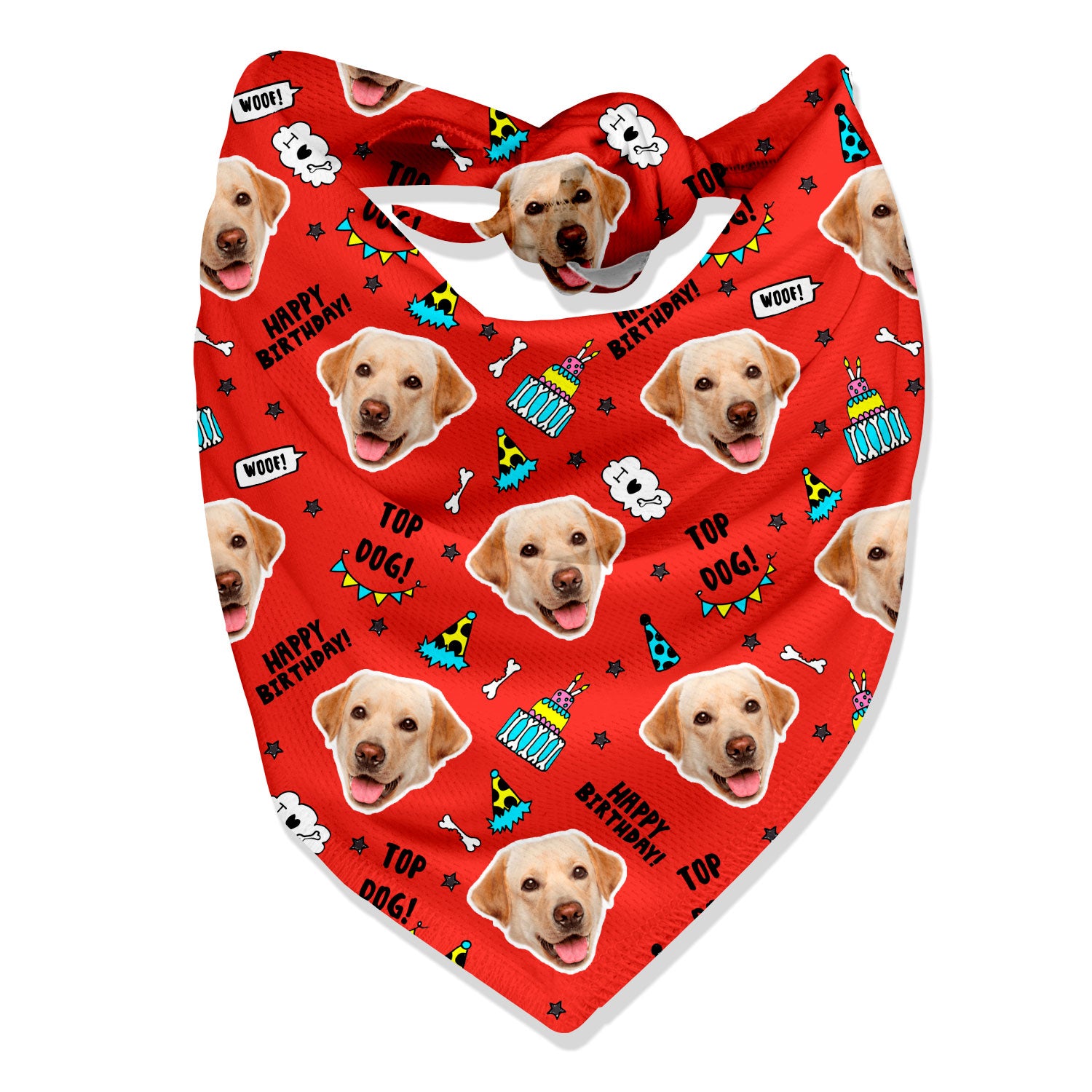 Top Dog Personalised Birthday Bandana