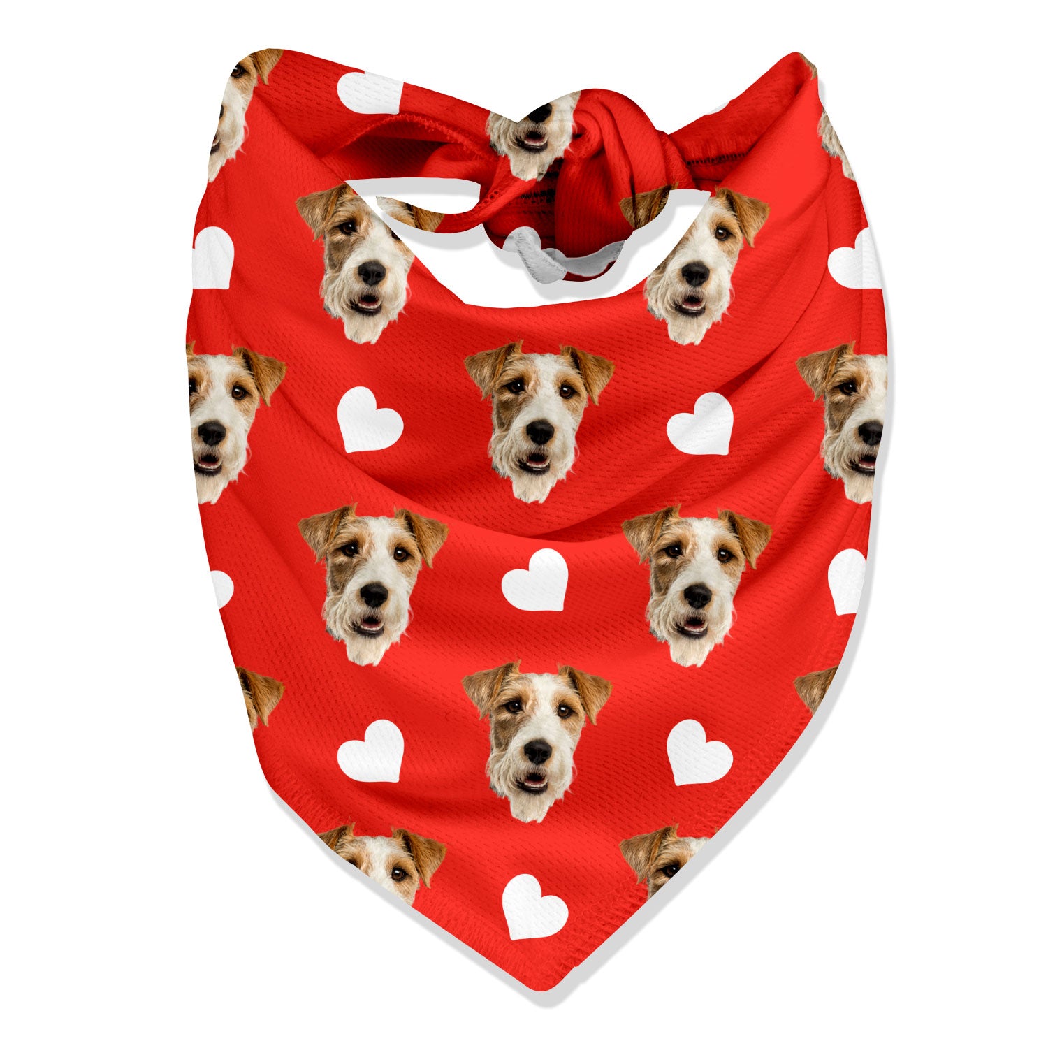 Hearts Personalised Dog Bandana