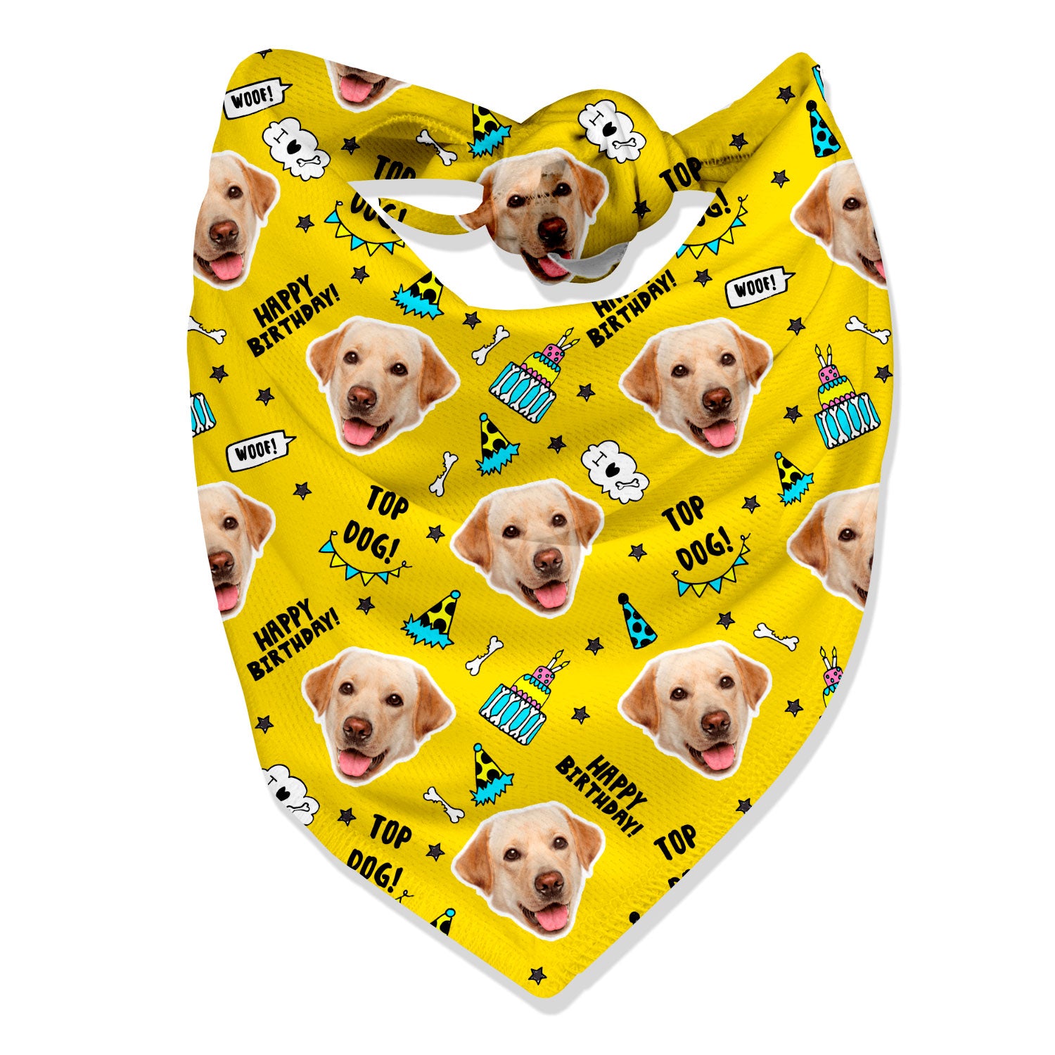 Top Dog Personalised Birthday Bandana
