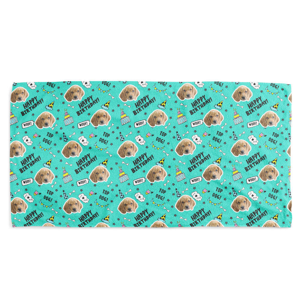 Personalised Top Dog Birthday Towel
