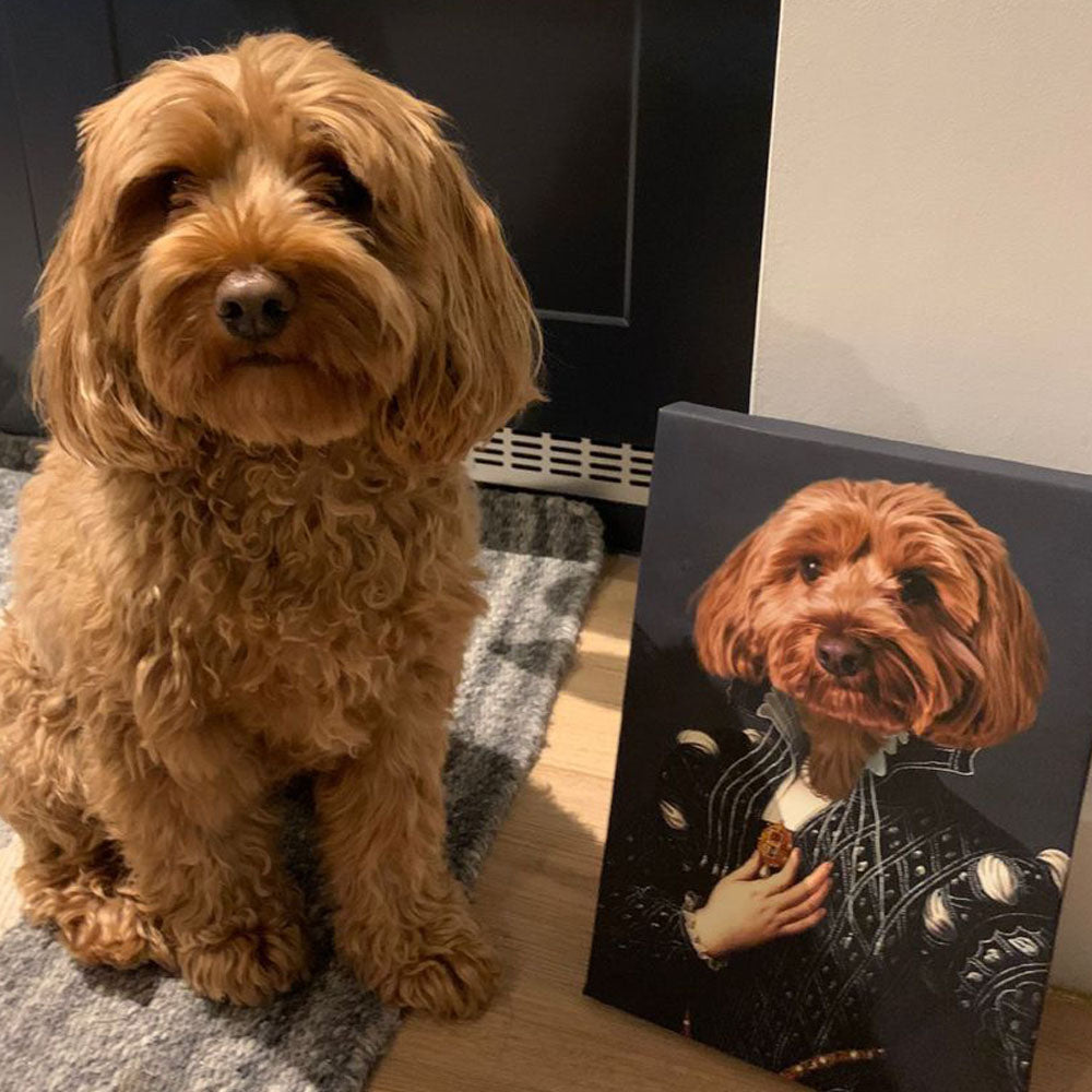 Nobel Woman Dog Portrait