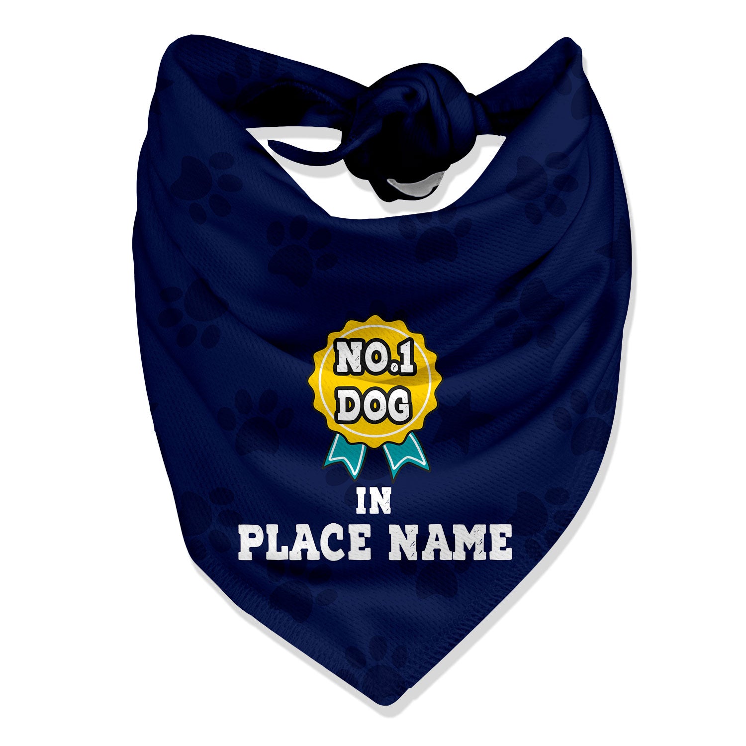 No 1 Dog in (Place Name) Personalised Bandana