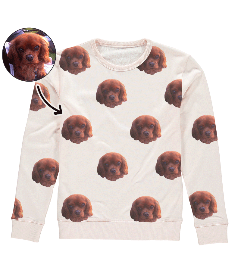 Ladies Sweatshirt With Dogs Photo