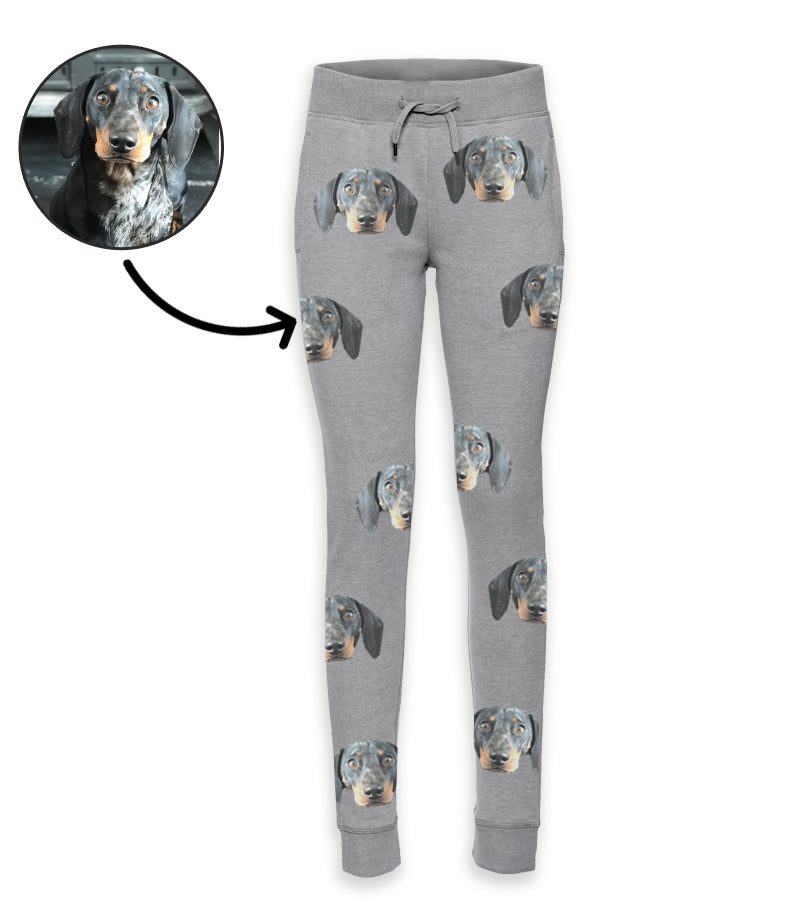 Ladies Sweat & Jogger Set With Dogs Photo