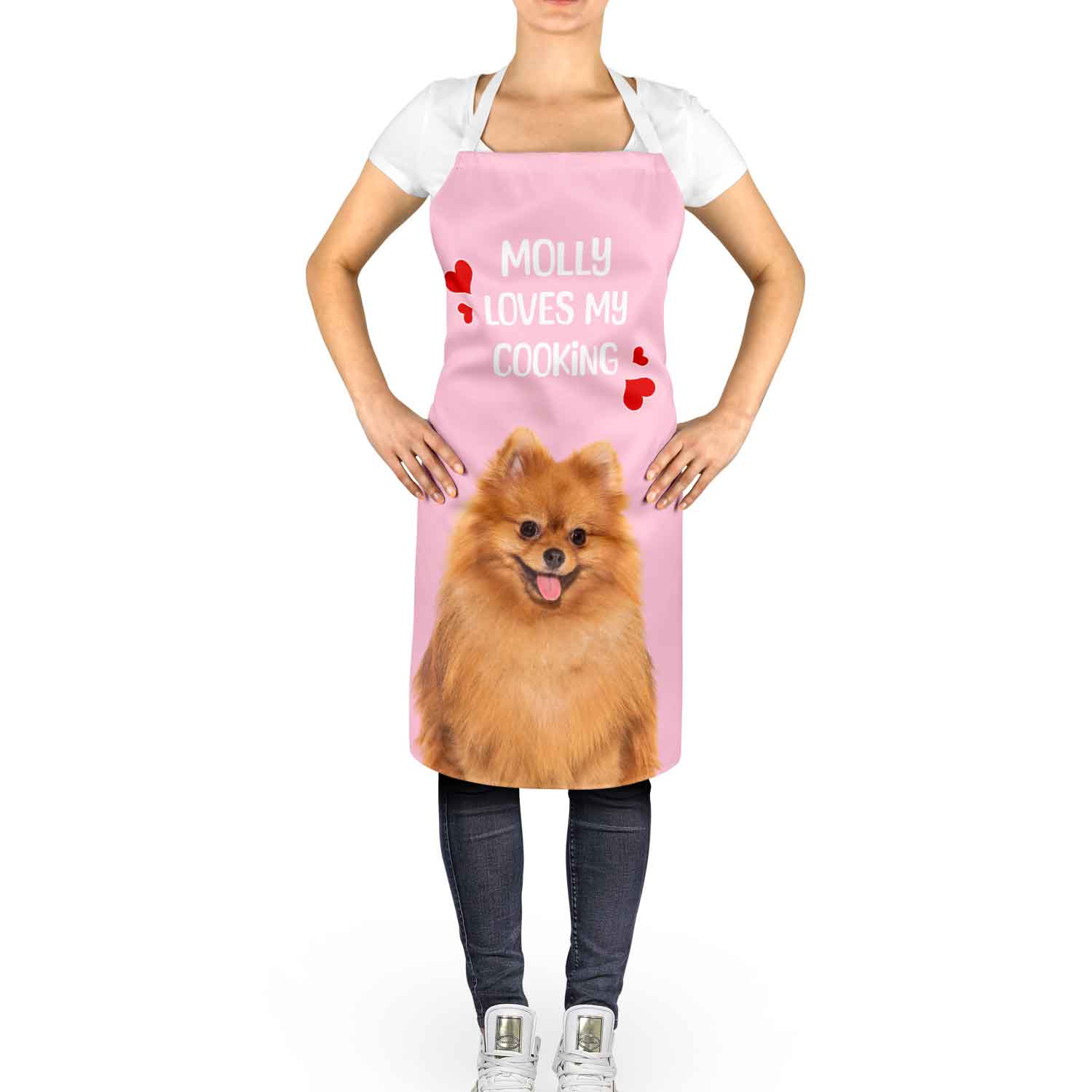 (Dogs Name) Loves My Cooking Personalised Apron