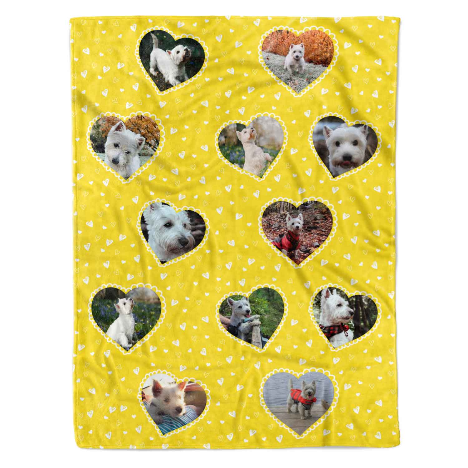 Lace Heart Collage Personalised Dog Blanket