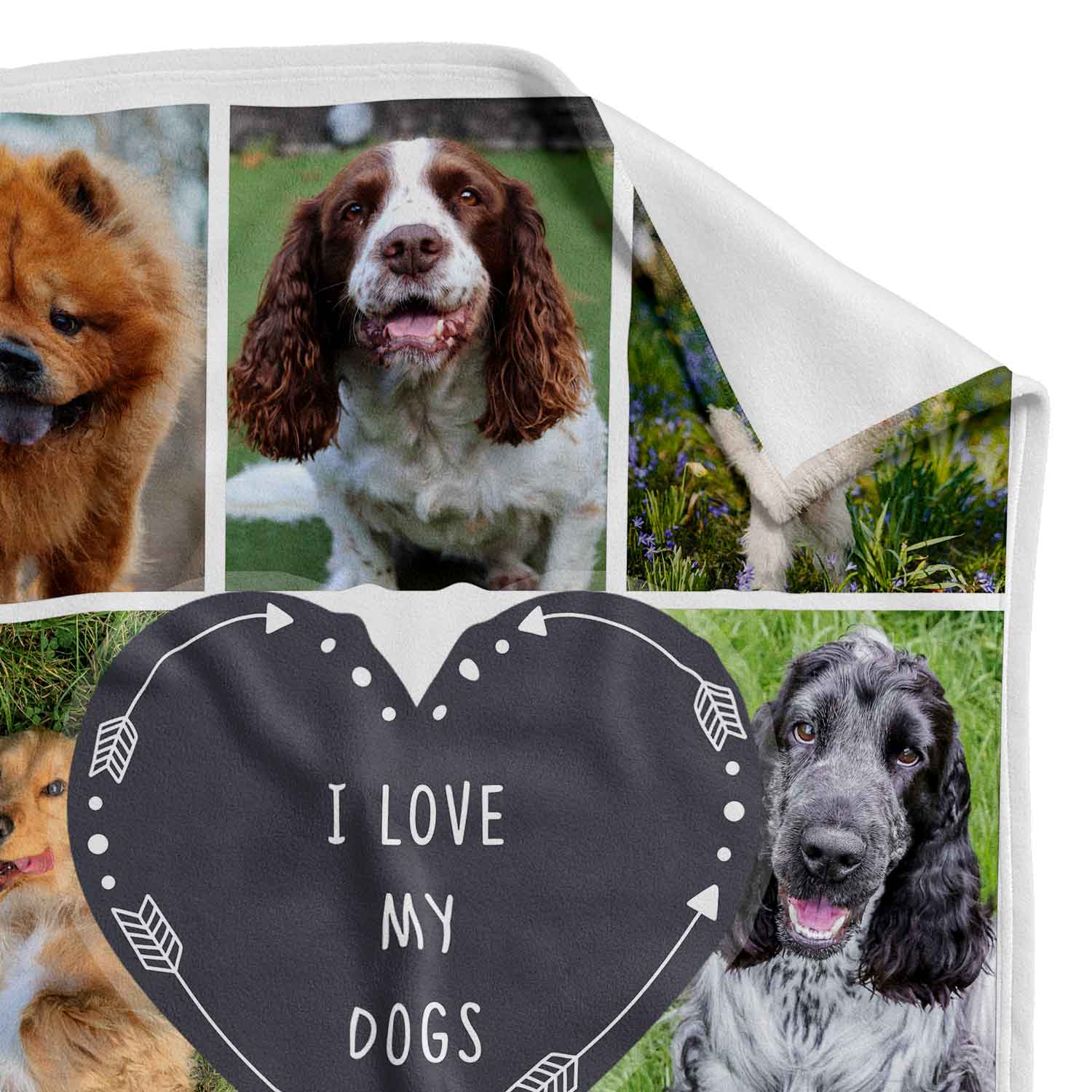Dog Text Photo Blanket