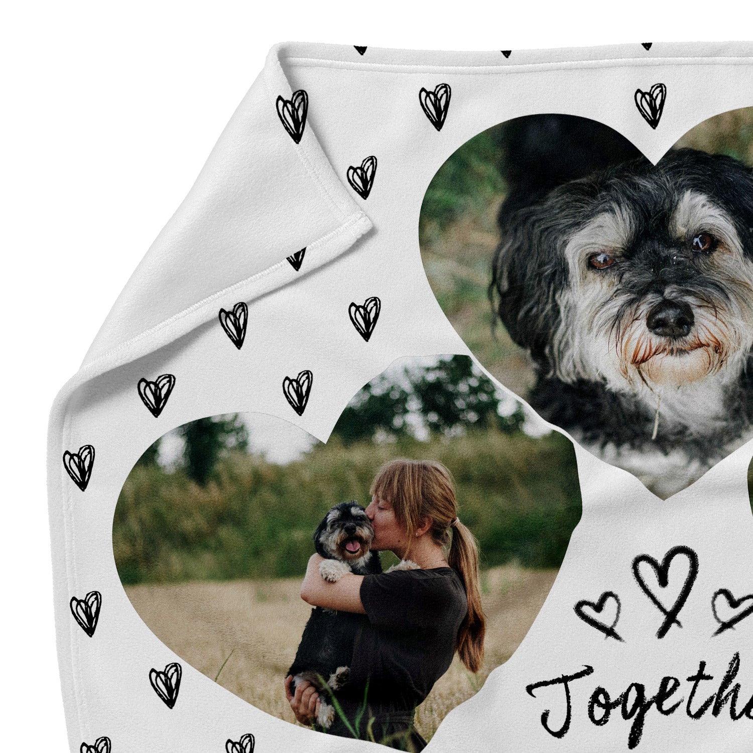 Together Forever Photo Collage Personalised Dog Blanket