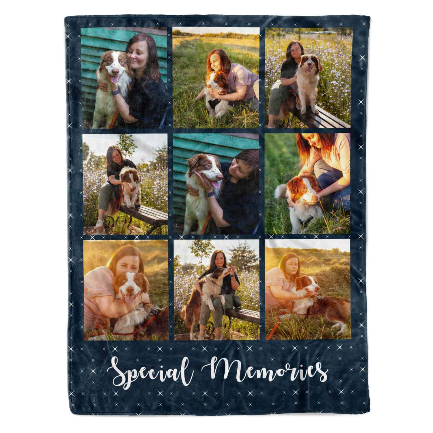 Special Memories Photo Collage Personalised Dog Blanket