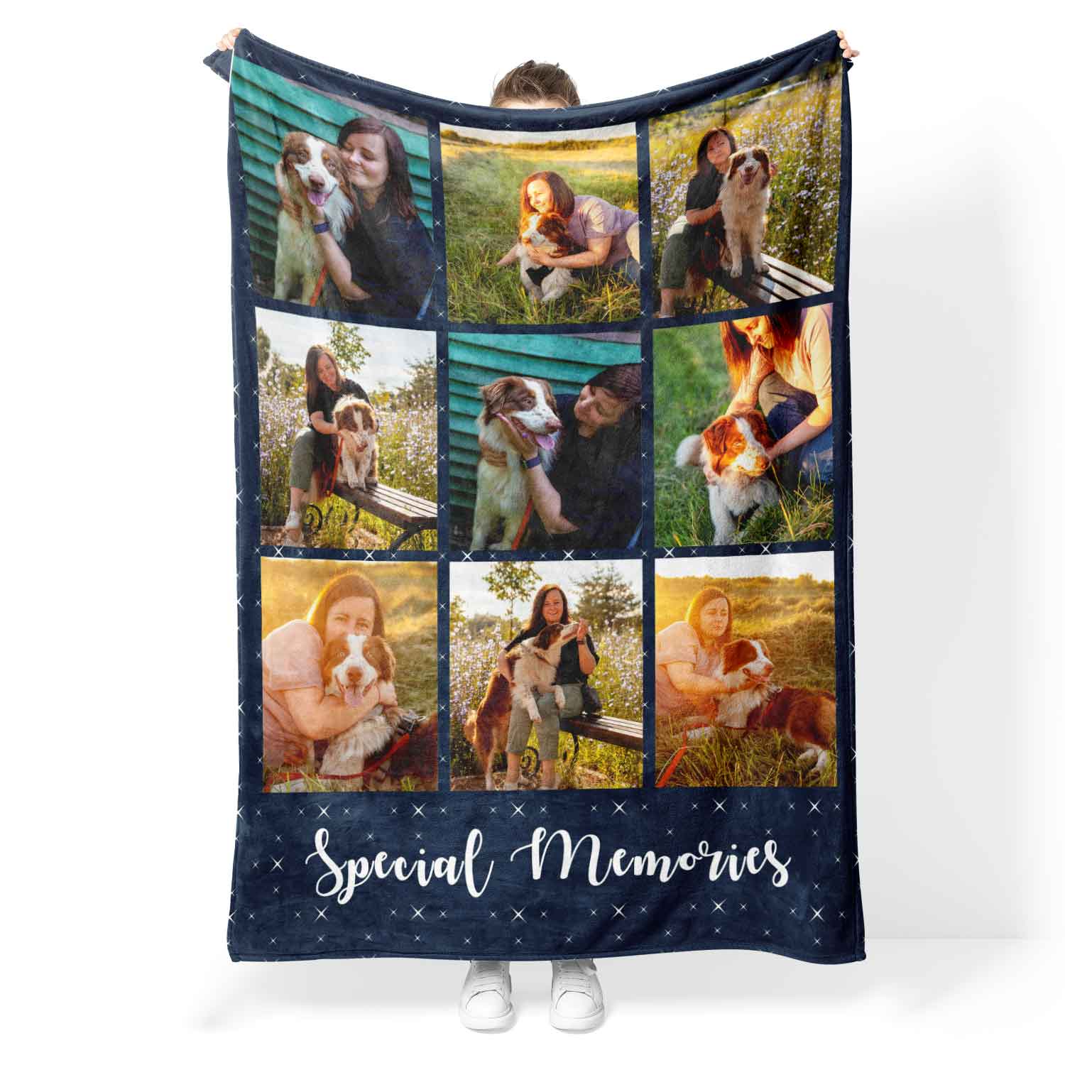 Special Memories Photo Collage Personalised Dog Blanket