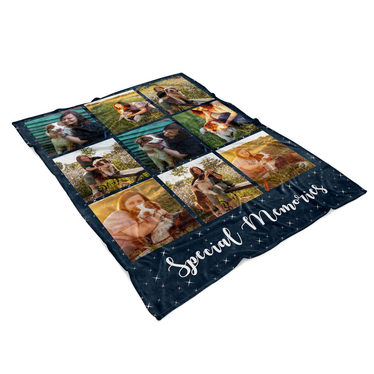 Special Memories Photo Collage Personalised Dog Blanket