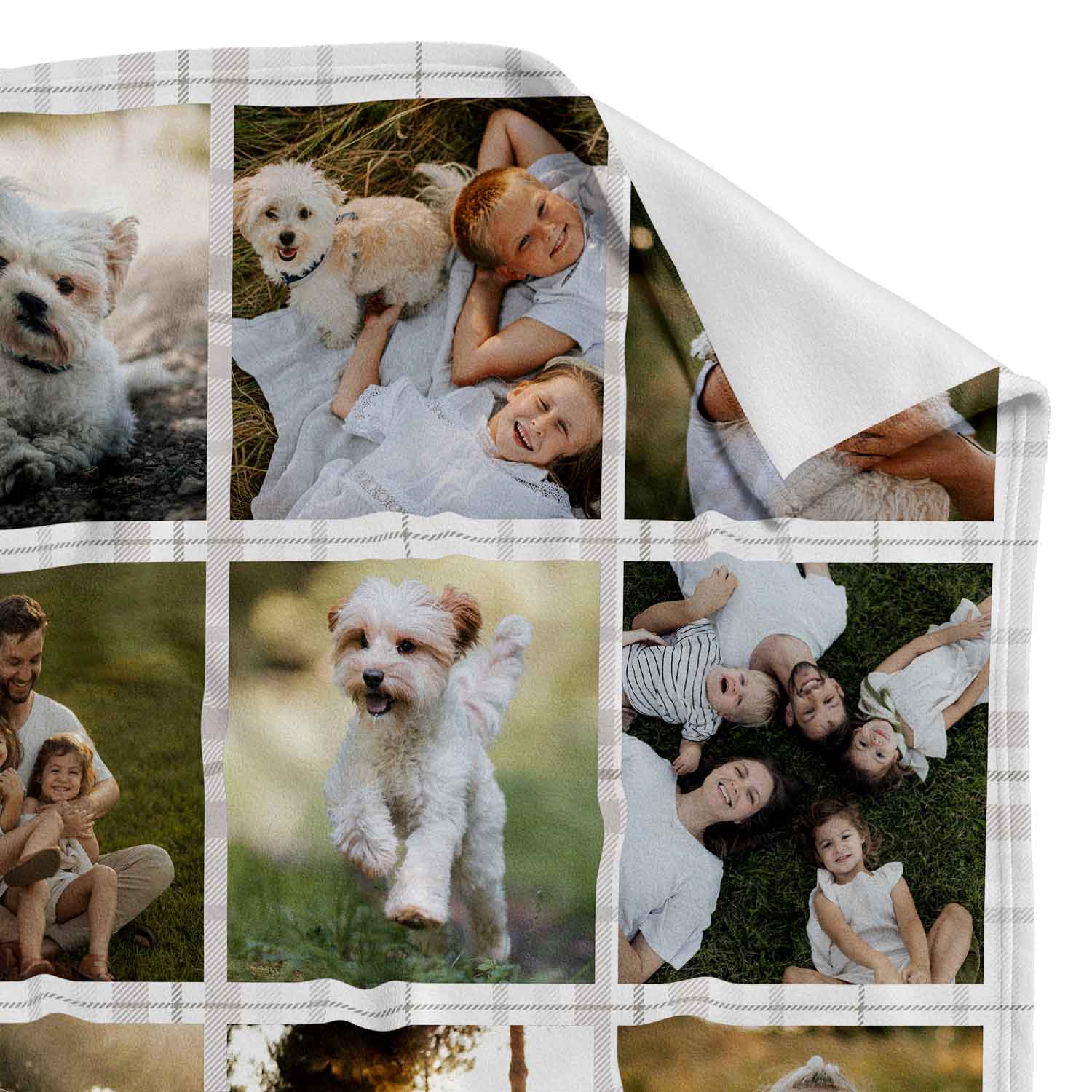 Our Family Photo Collage Personalised Dog Blanket