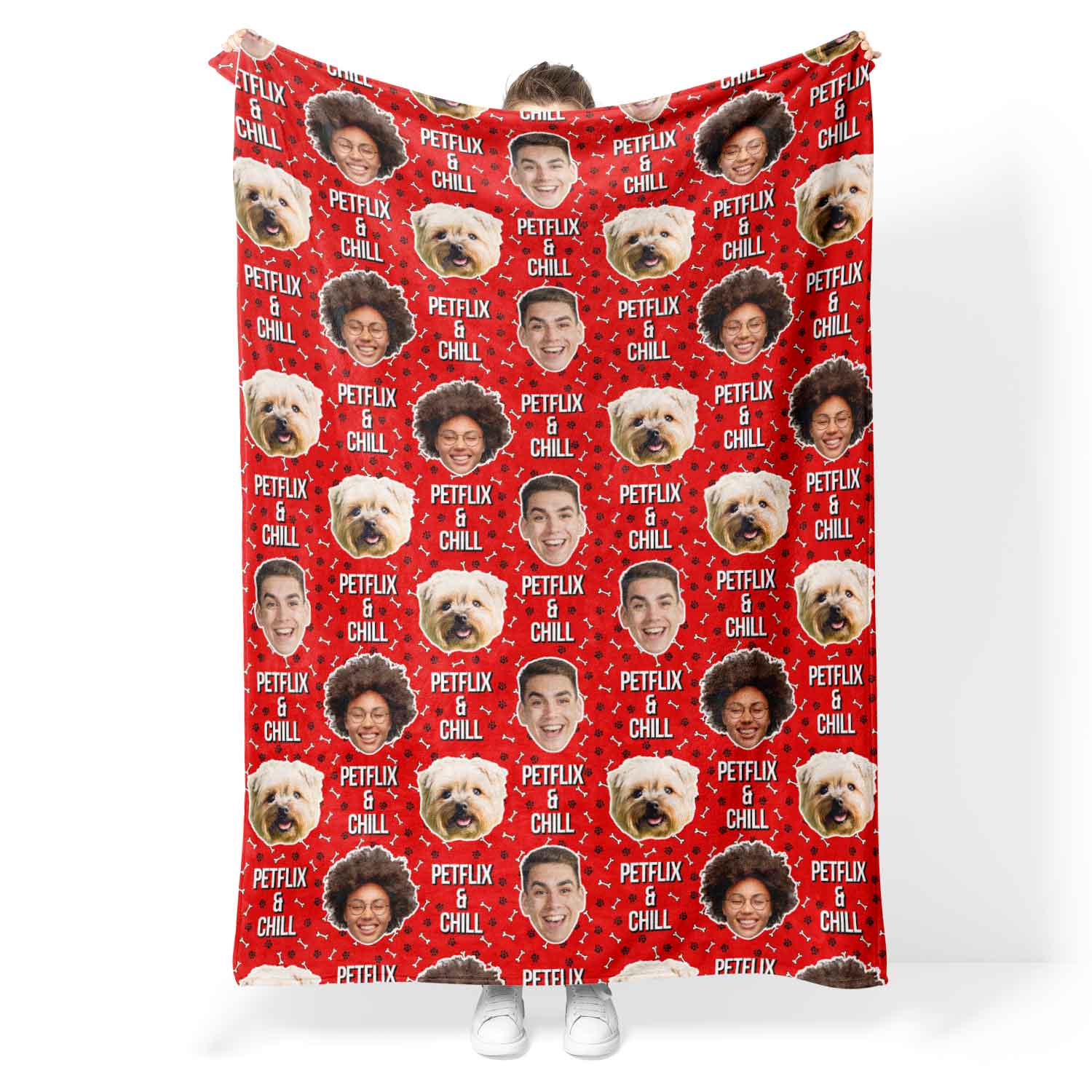 Netflix & Chill Personalised Dog Blanket