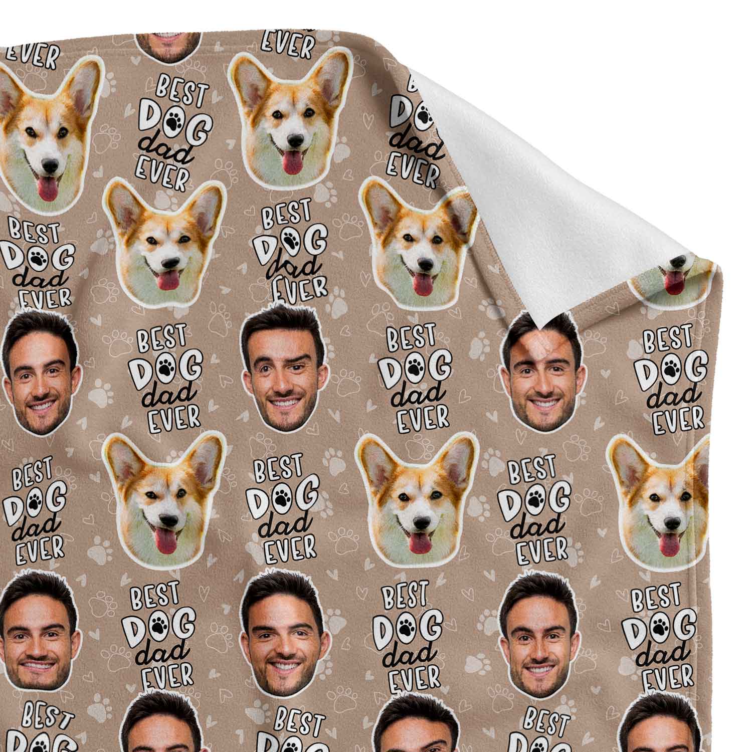 Best Dog Dad Ever Personalised Dog Blanket